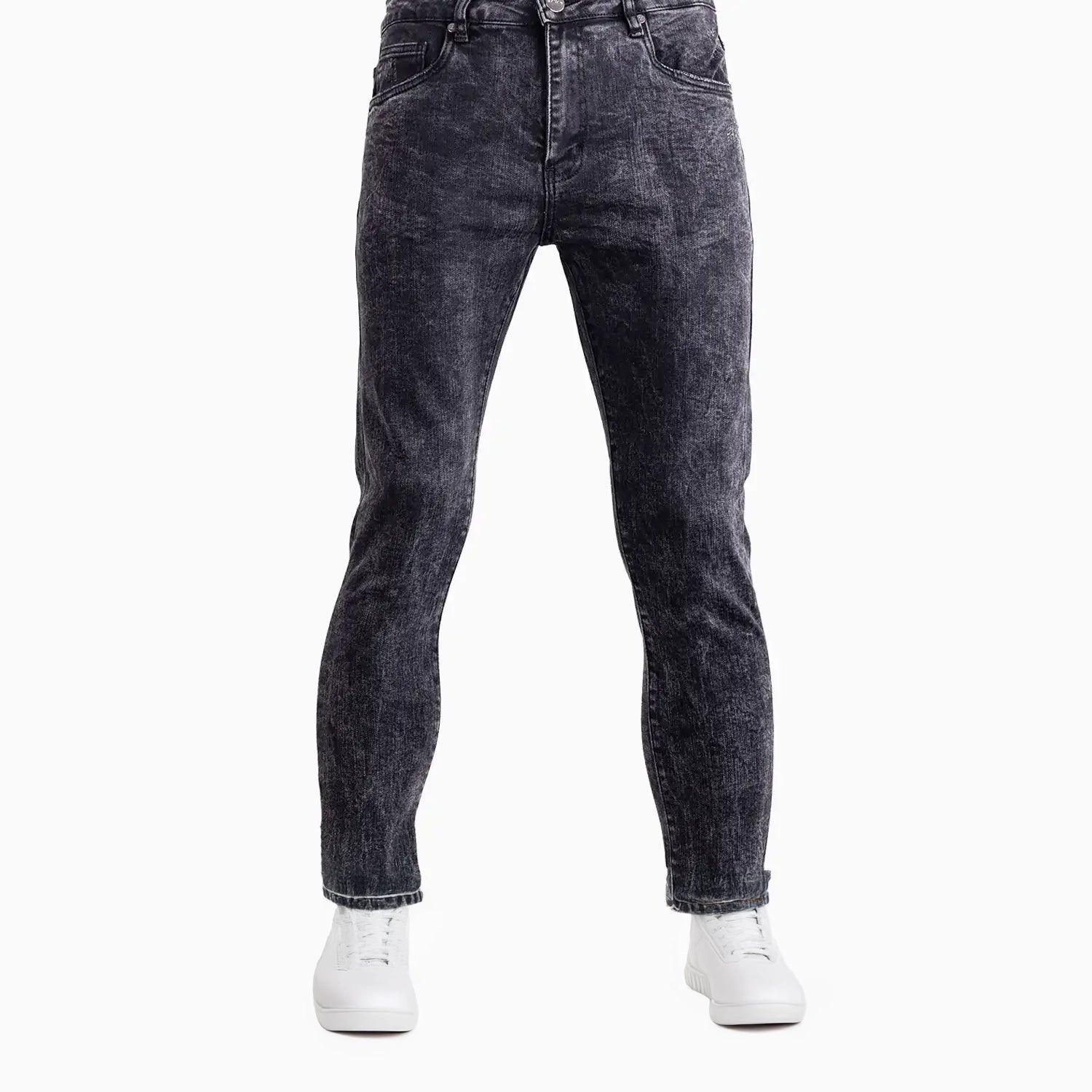Men's Slim Fit Plain Washed Jeans Pant Savar - Tops and Bottoms USA