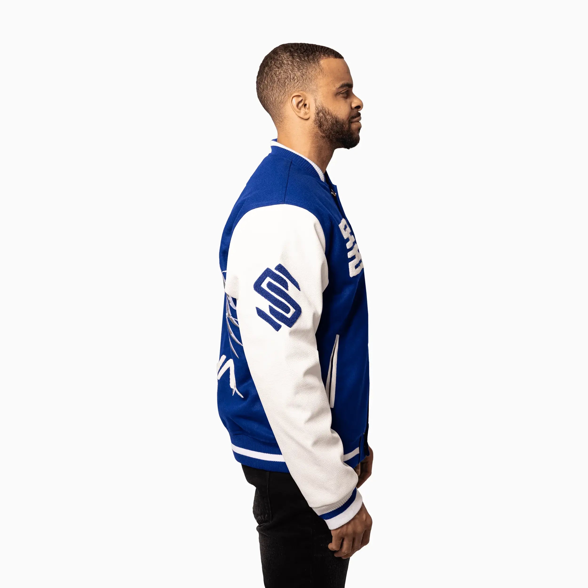 Men's Wings Wool Varsity Jacket Savar - Tops and Bottoms USA