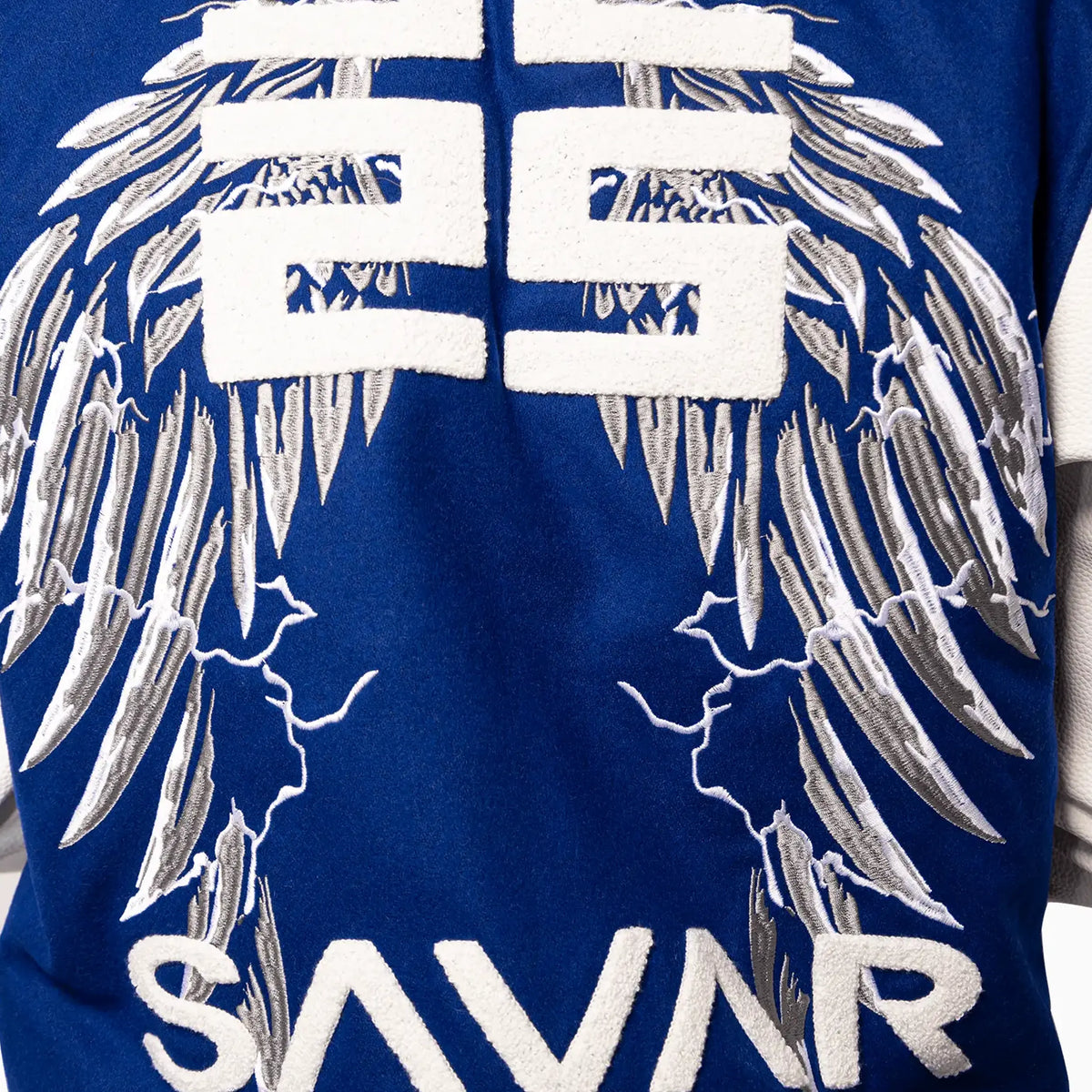 Men's Wings Wool Varsity Jacket Savar - Tops and Bottoms USA