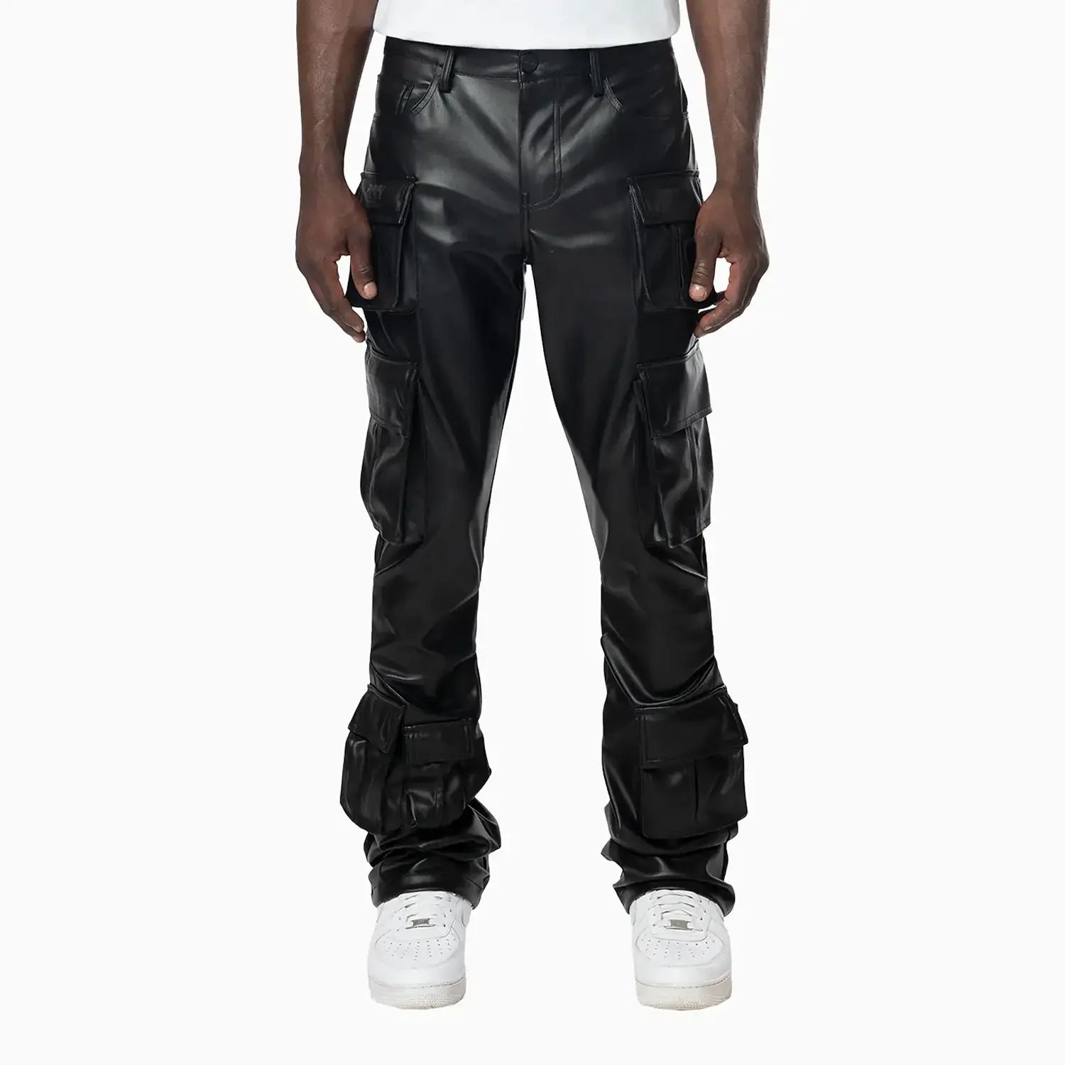 smoke-rise-mens-stacked-utility-vegan-leather-pant-wp24685-black