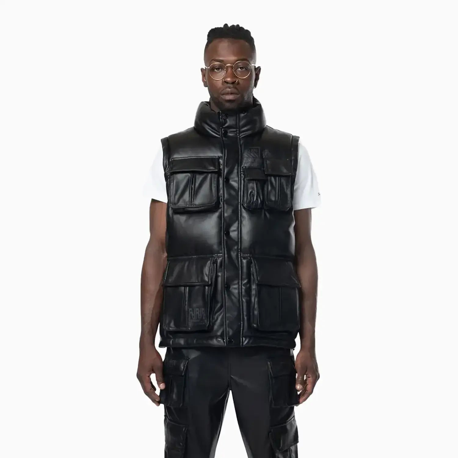 Smoke Rise Men's Utility Vegan Leather Vest
