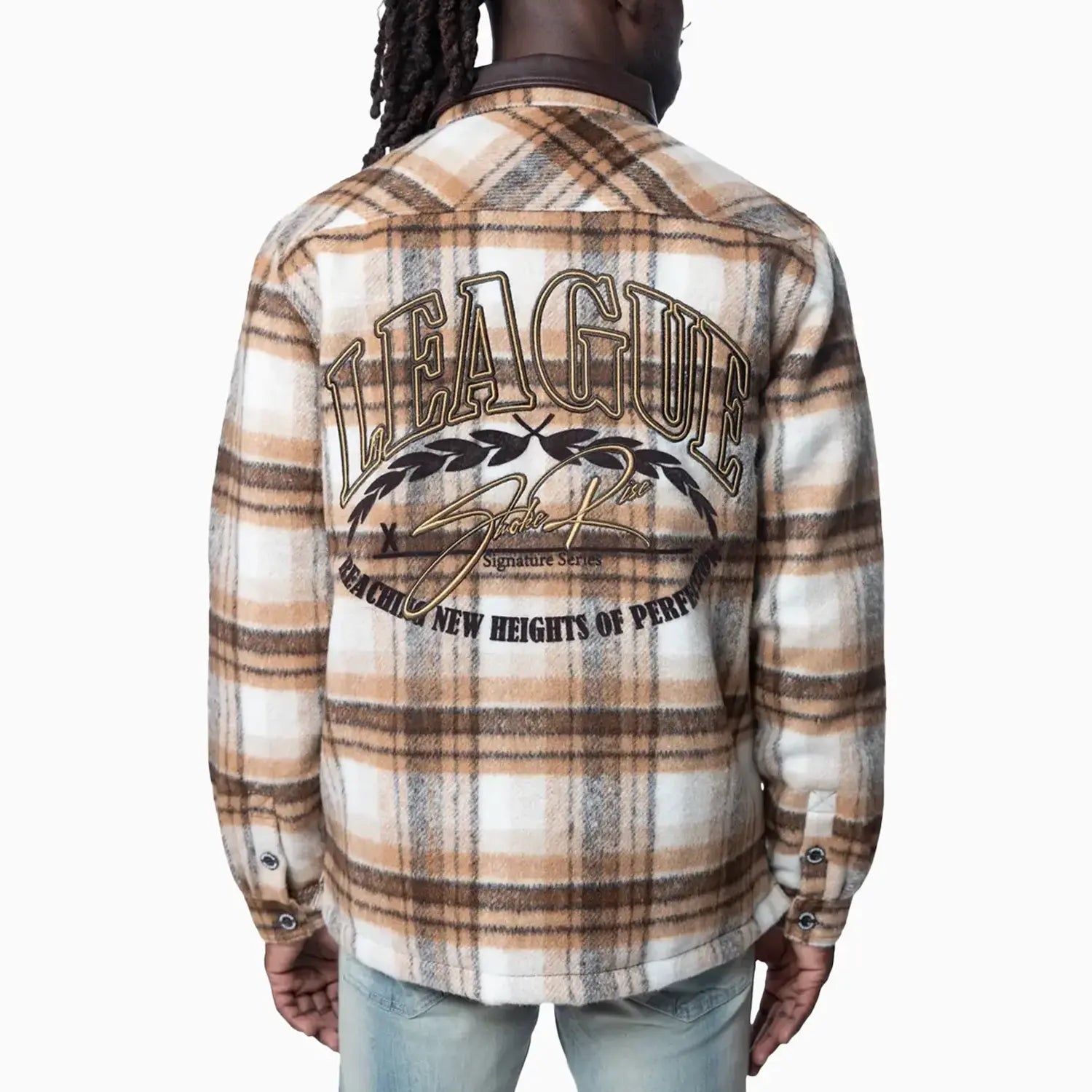 smoke-rise-mens-vegan-leather-collar-plaid-shacket-shirt-oh24687-maple