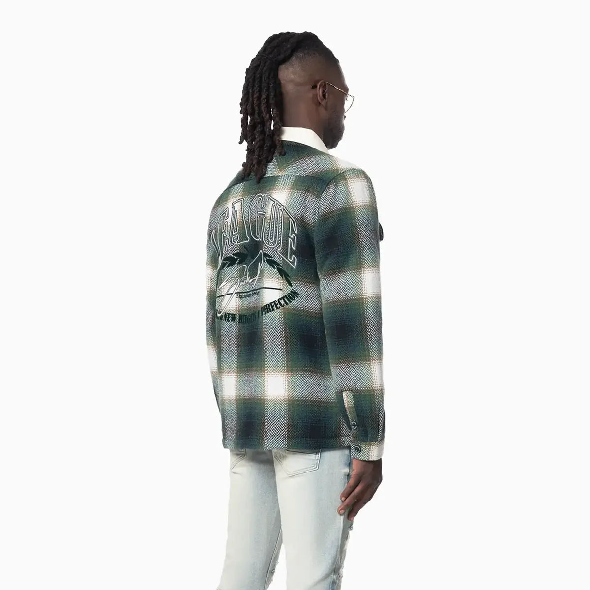 smoke-rise-mens-vegan-leather-collar-plaid-shacket-shirt-oh24687-spruce
