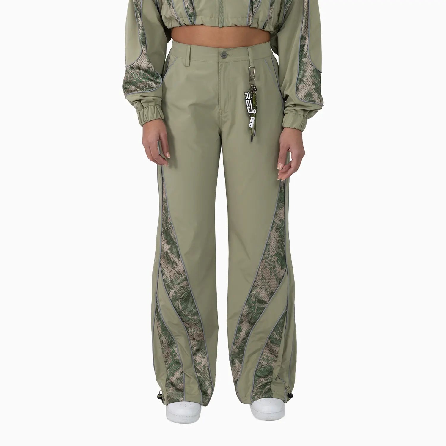 Women’s Olive Green Cropped Tracksuit