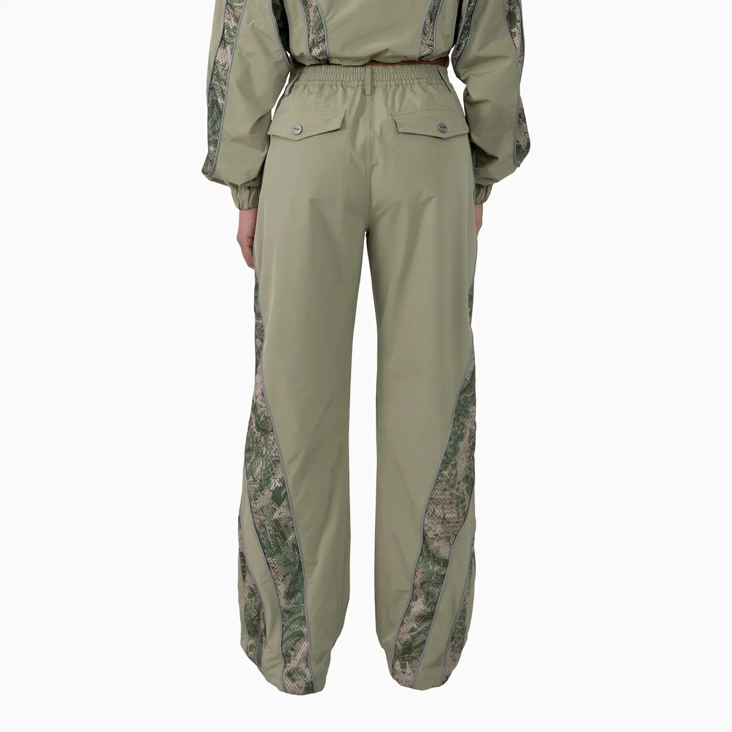 Women’s Olive Green Cropped Tracksuit