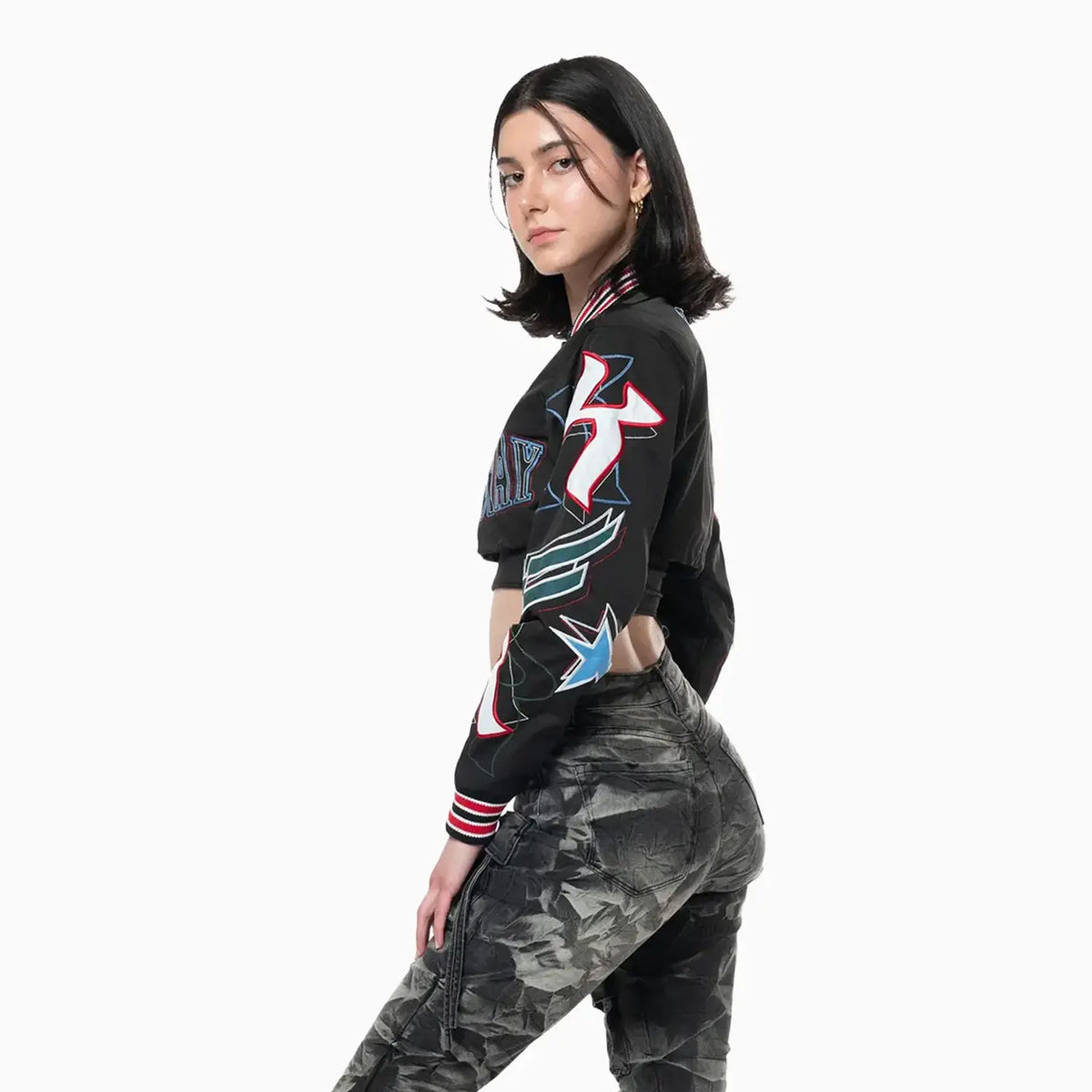 smoke-rise-womens-coated-nylon-light-jacket-ew24797-blk