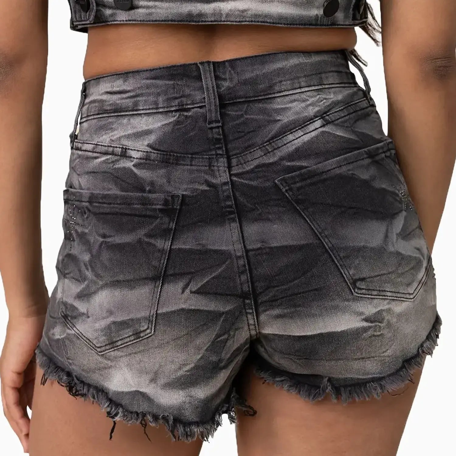 Women's Graphic Trucker Denim Outfit Smoke Rise - Tops and Bottoms USA