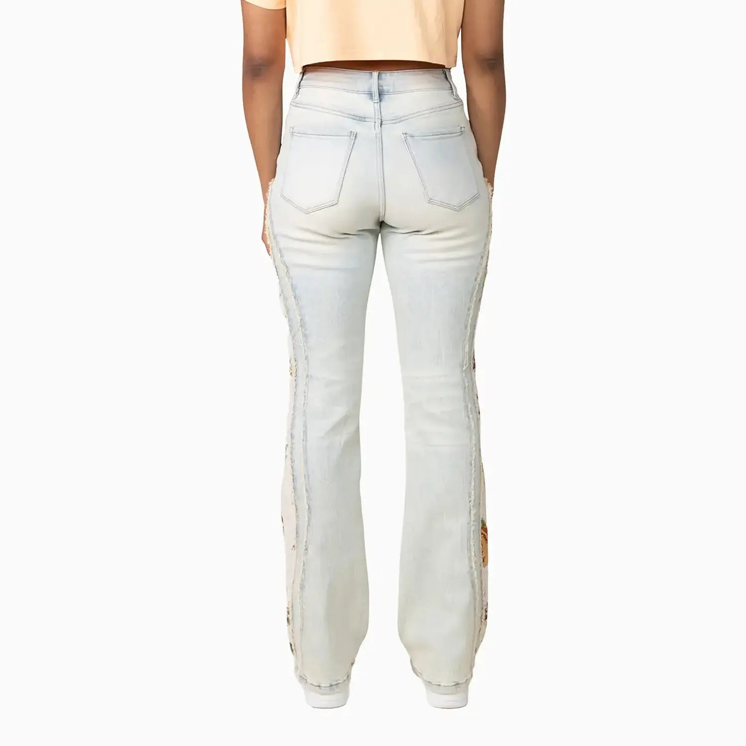 Women's High Rise Graphic Crop Outfit Smoke Rise - Tops and Bottoms USA