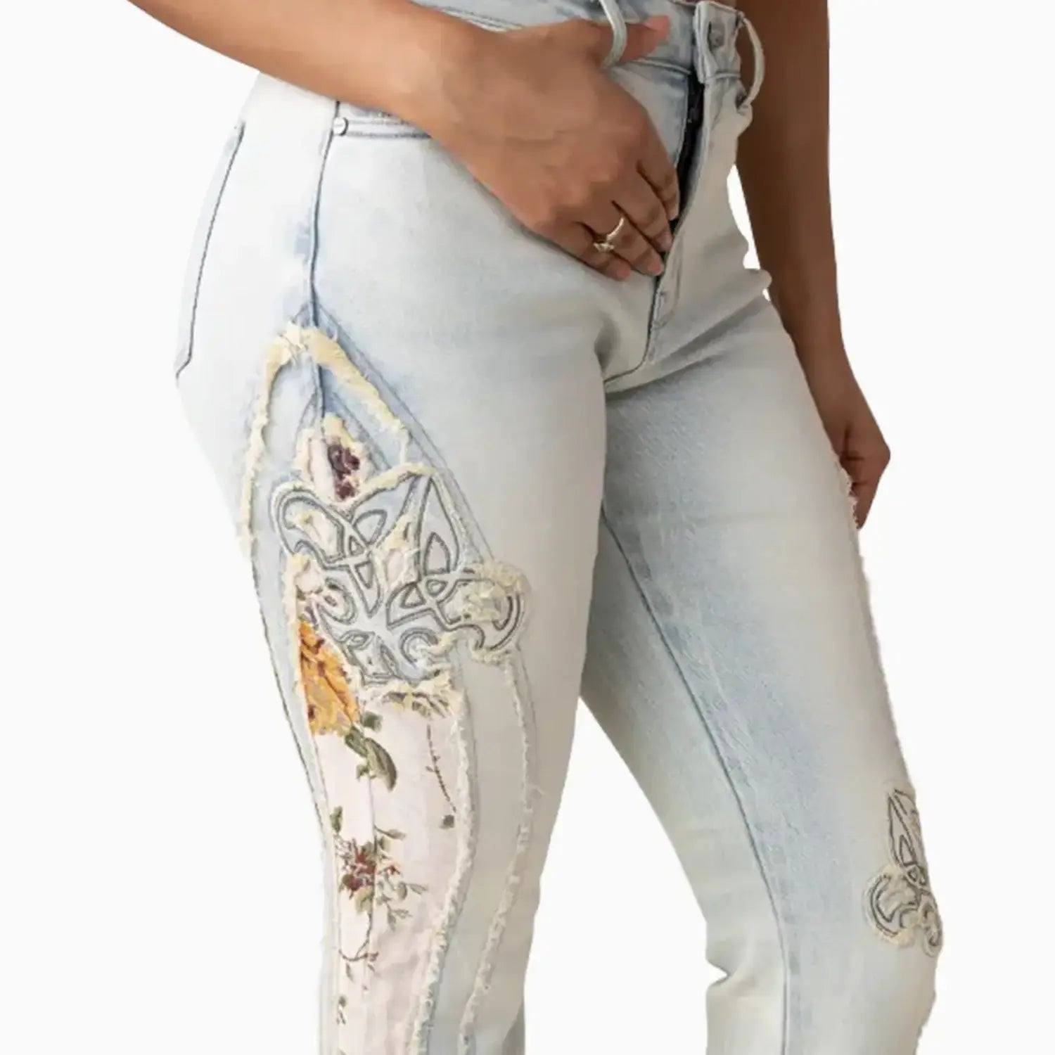 Women's High Rise Graphic Crop Outfit Smoke Rise - Tops and Bottoms USA