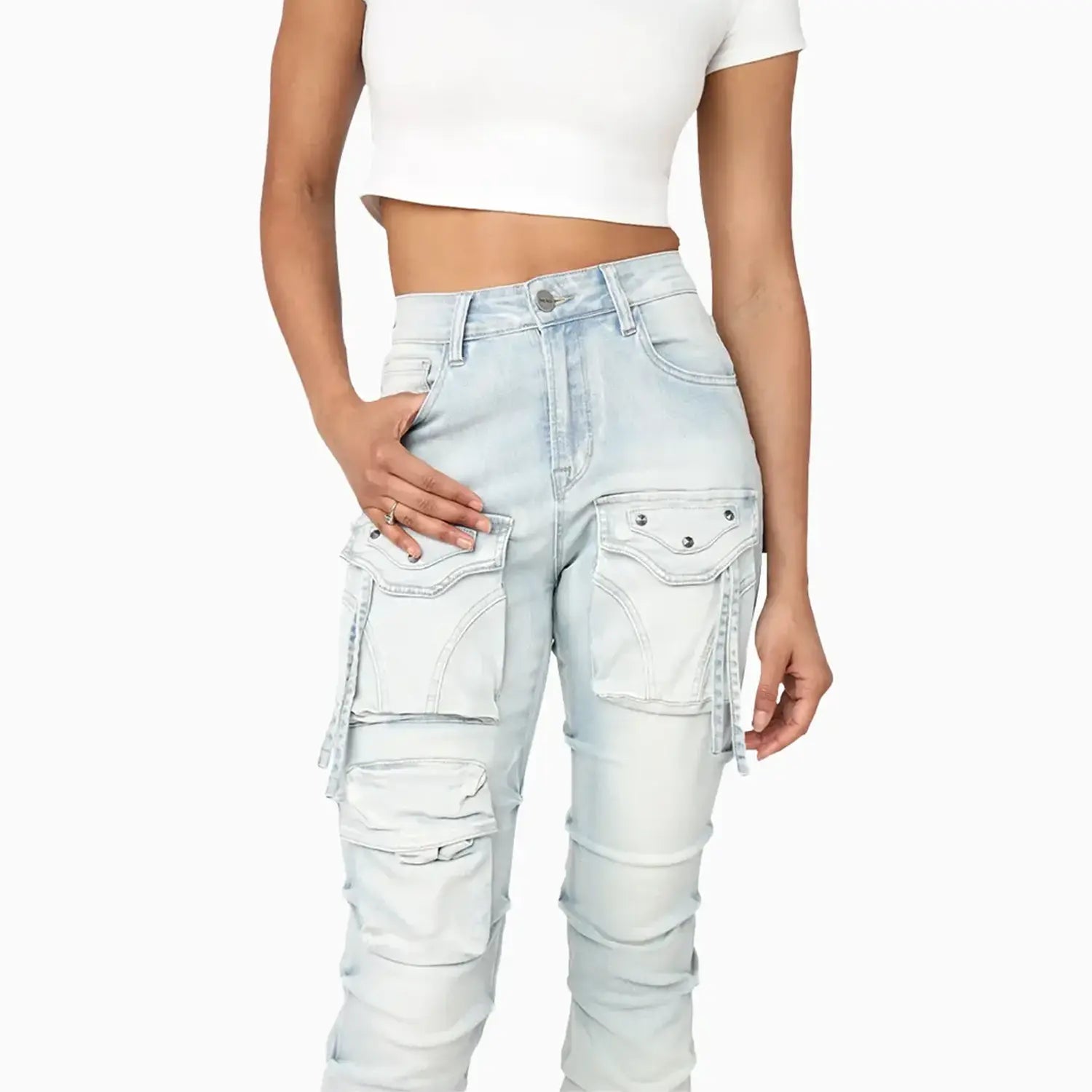 smoke-rise-womens-high-rise-lightening-wash-stacked-jeans-pant-ap25113-prb