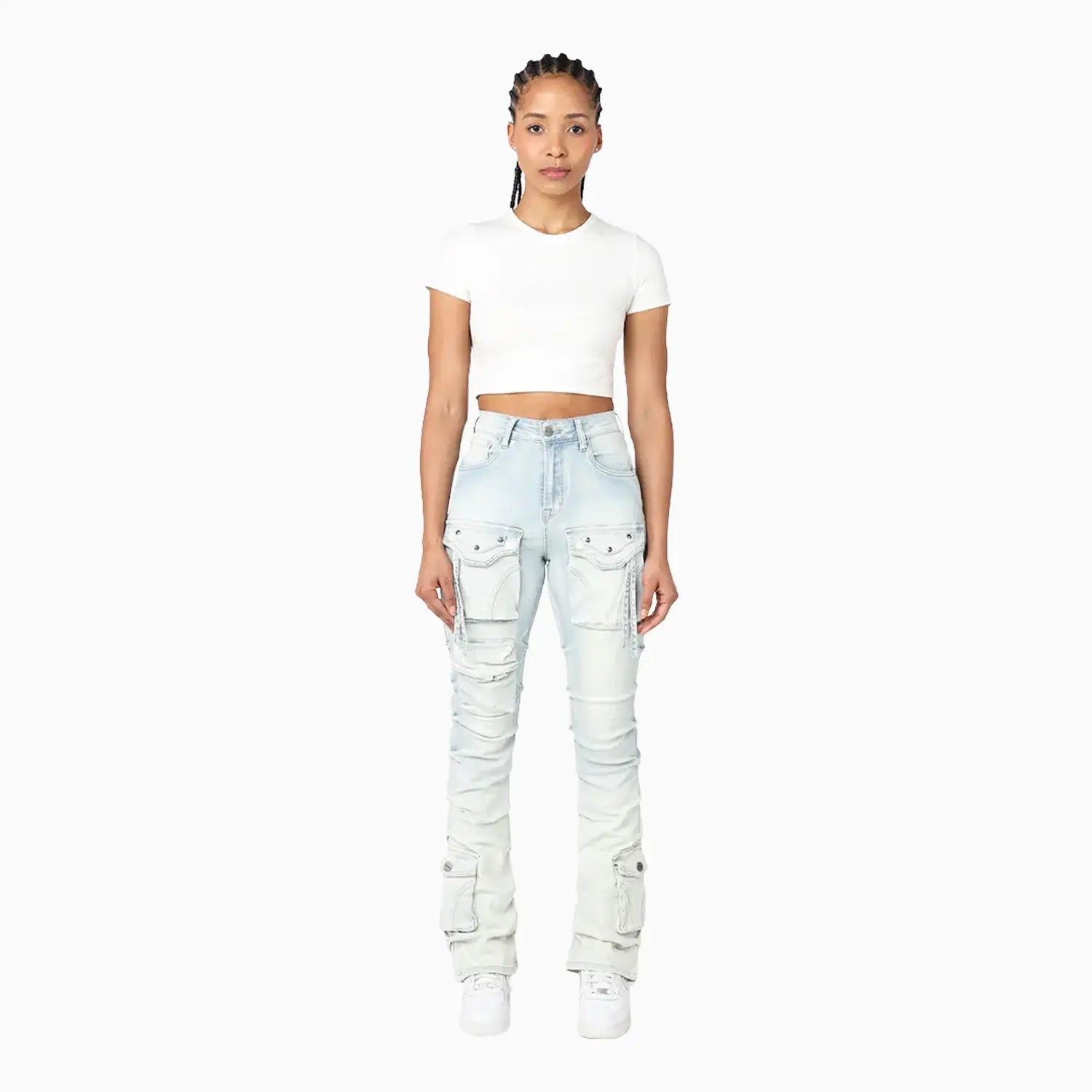 smoke-rise-womens-high-rise-lightening-wash-stacked-jeans-pant-ap25113-prb