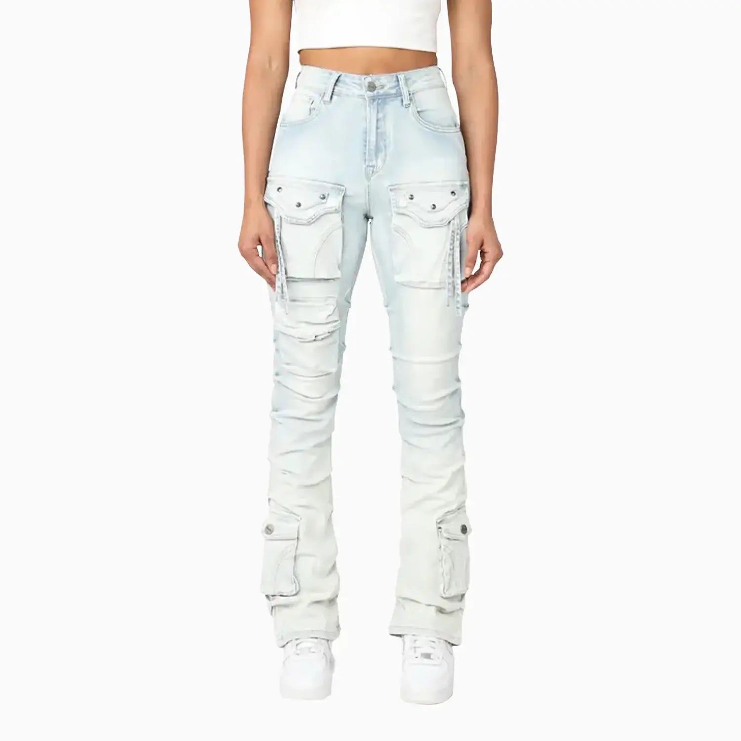 smoke-rise-womens-high-rise-lightening-wash-stacked-jeans-pant-ap25113-prb