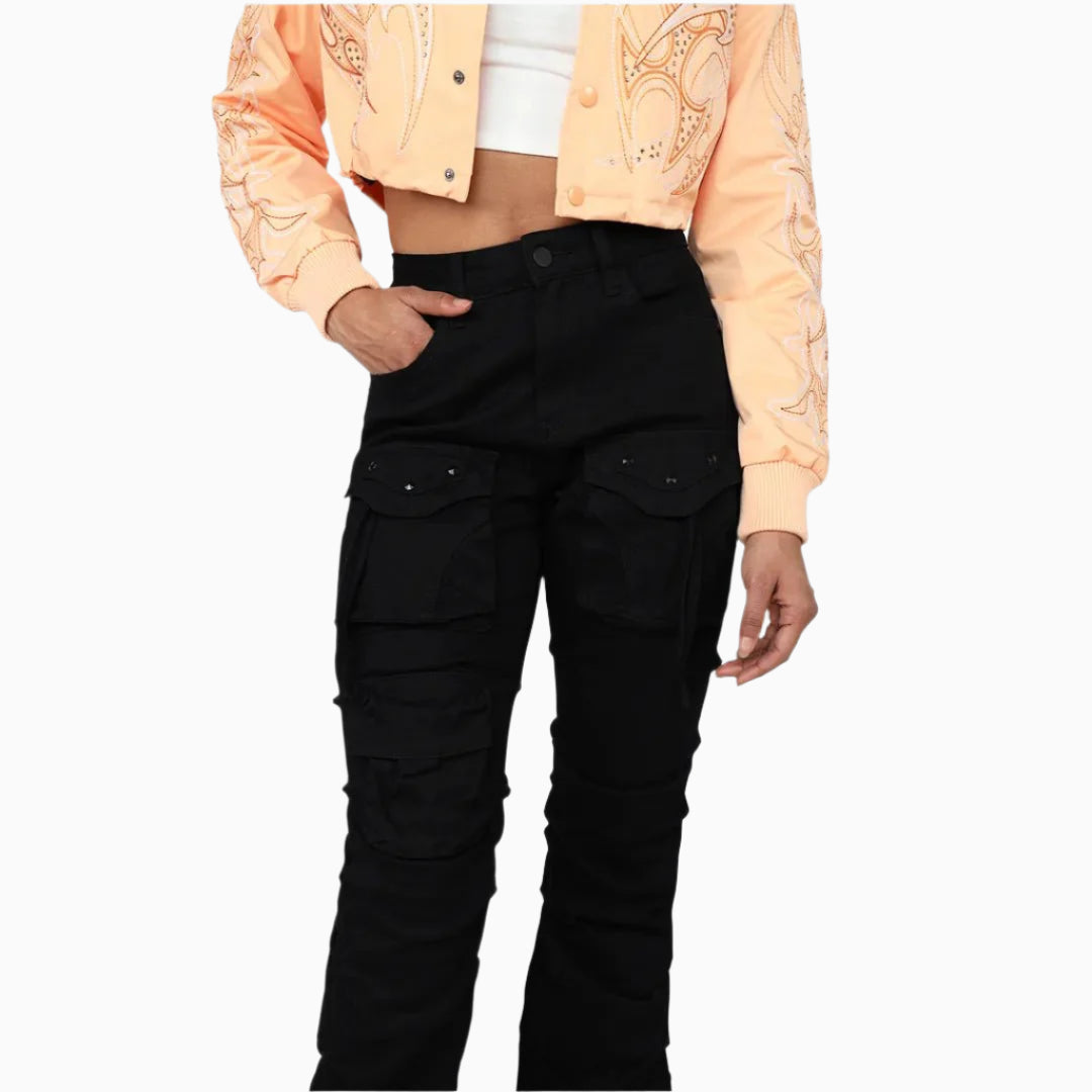 smoke-rise-womens-high-rise-side-pinched-stack-twill-pant-ap25114-dbk