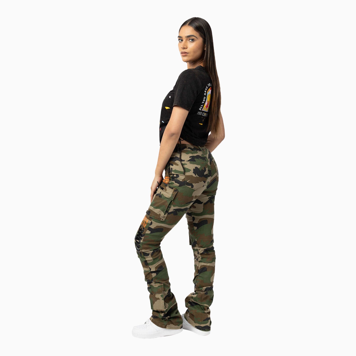 smoke-rise-womens-high-rise-utility-twill-stack-pant-ap24210-woodcamo