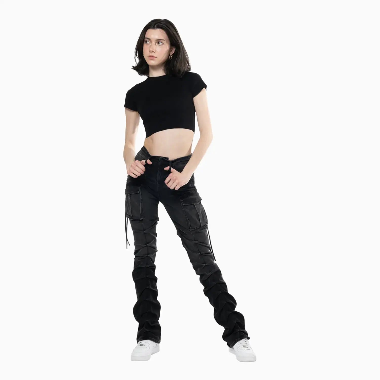 smoke-rise-womens-high-rise-washed-stack-jeans-pant-ap24703-arblk