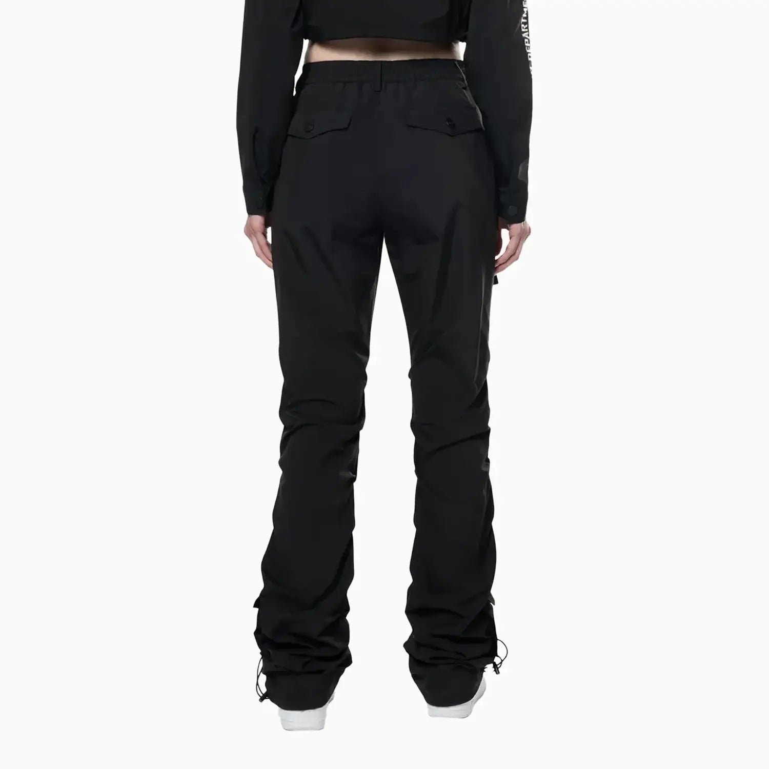 smoke-rise-womens-multi-pocket-nylon-stack-pant-ep23980-blk