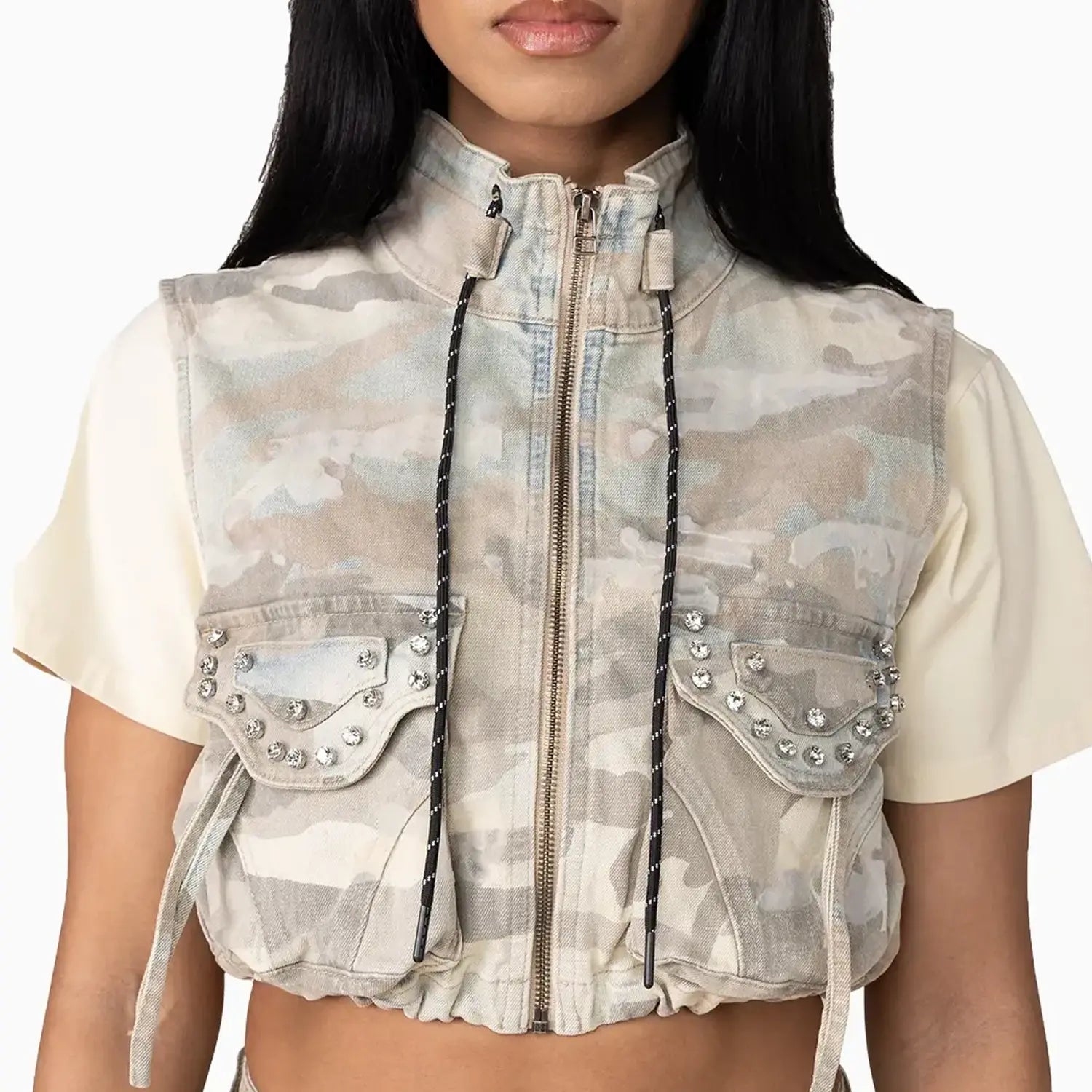 Women's Slouched Utility Outfit Smoke Rise - Tops and Bottoms USA