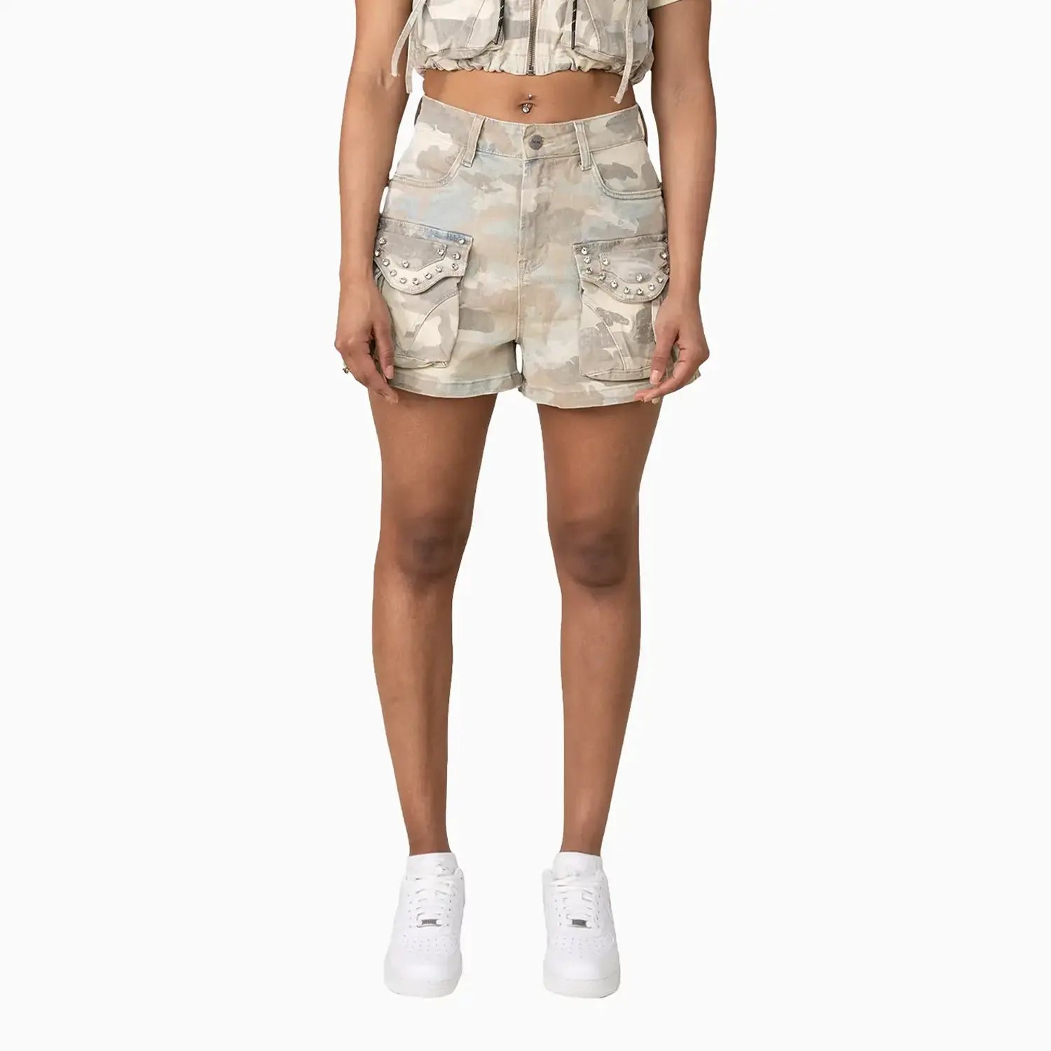 Women's Slouched Utility Outfit Smoke Rise - Tops and Bottoms USA