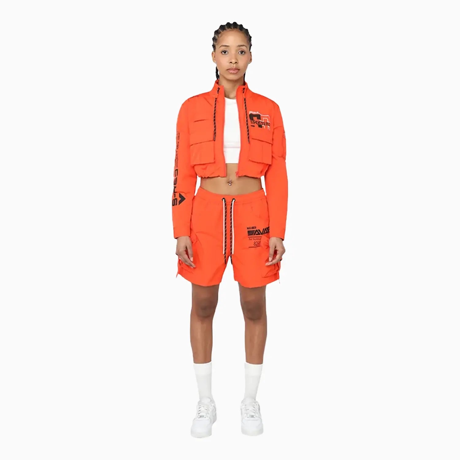 Women's Utility Nylon Printed Outfit Smoke Rise - Tops and Bottoms USA