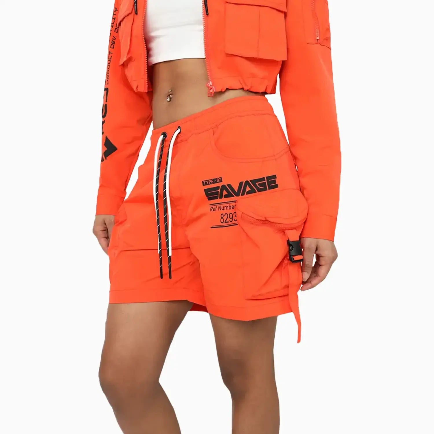 Women's Utility Nylon Printed Outfit Smoke Rise - Tops and Bottoms USA