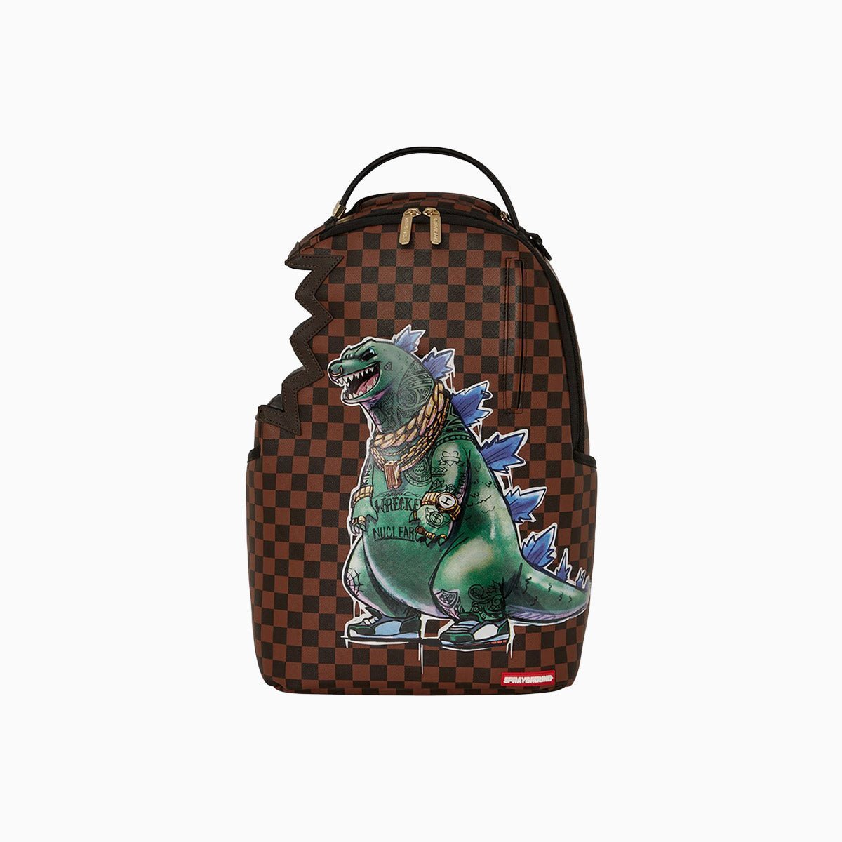 louis vuitton backpack with shark Sprayground SAWTOOTH SHARKS IN PARIS HILLS featuring a bold brown checkered design and sleek structured silhouette Backpack Zaino Supreme Nero Sprayground