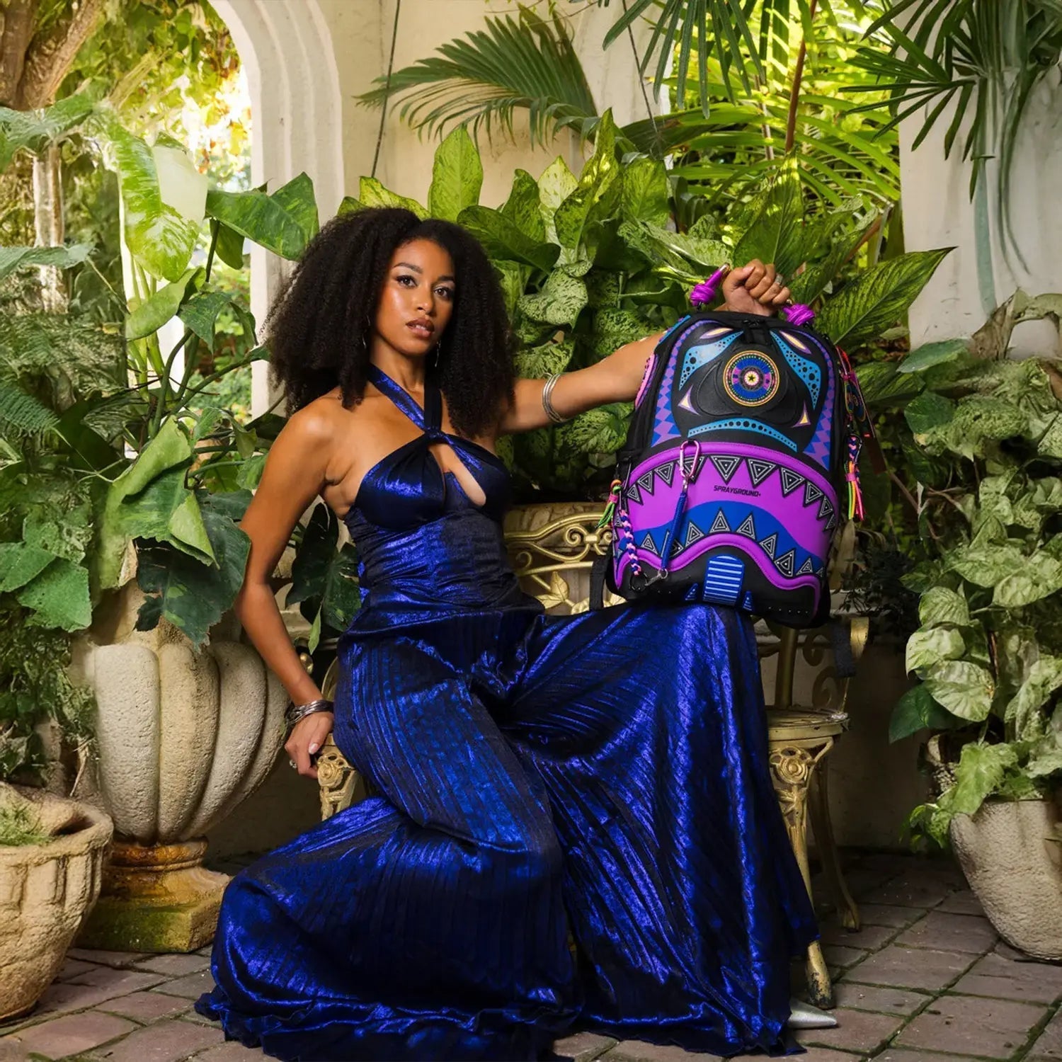A.I Purple Wonderland Backpack Sprayground - Tops and Bottoms USA