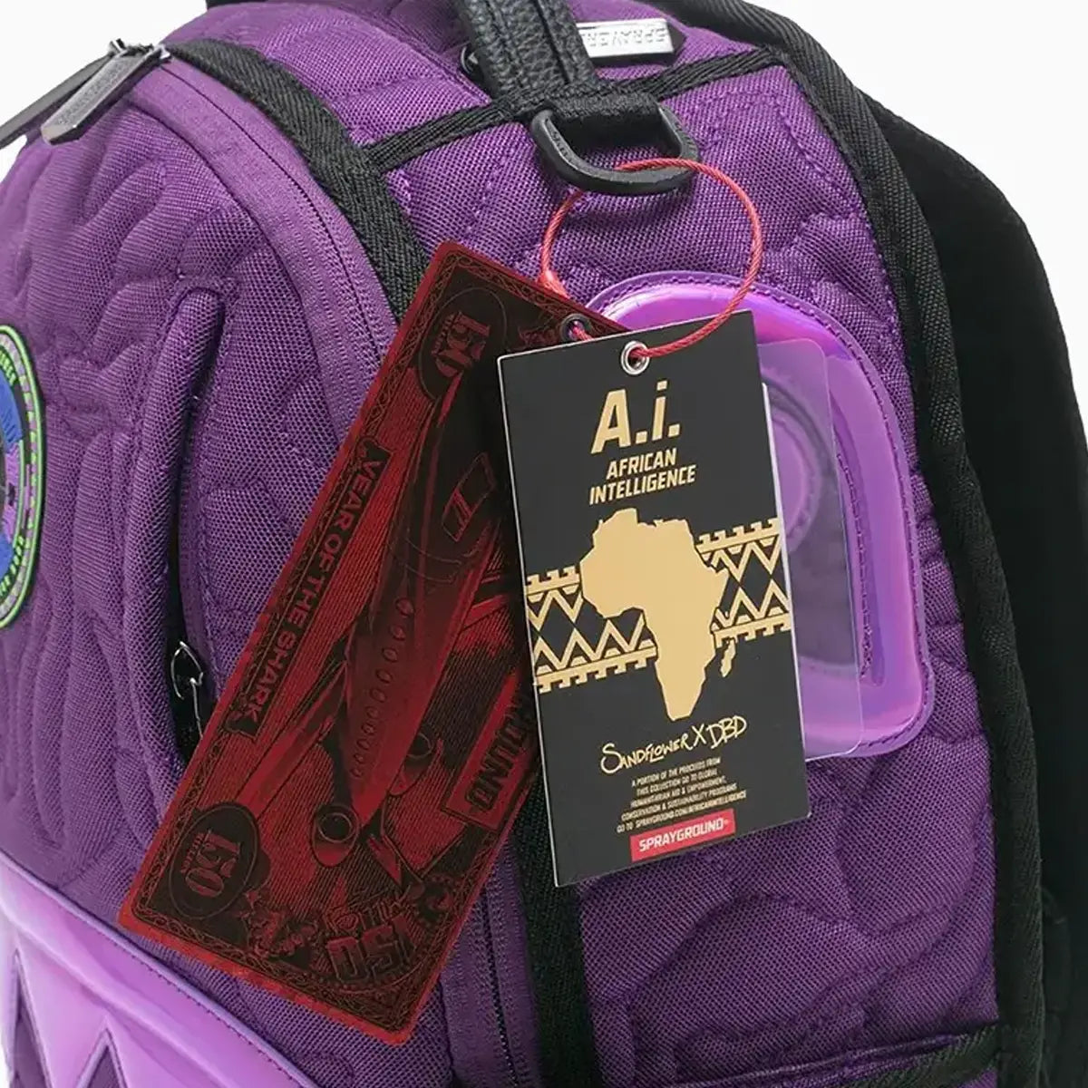 AI Quilted Iridescent Backpack