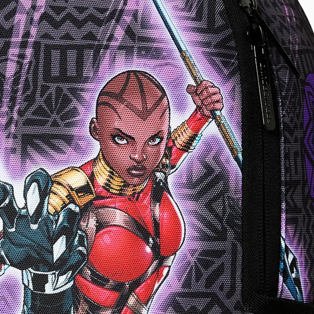 Black Panther Official Collab Never Back Down Backpack Sprayground - Tops and Bottoms USA