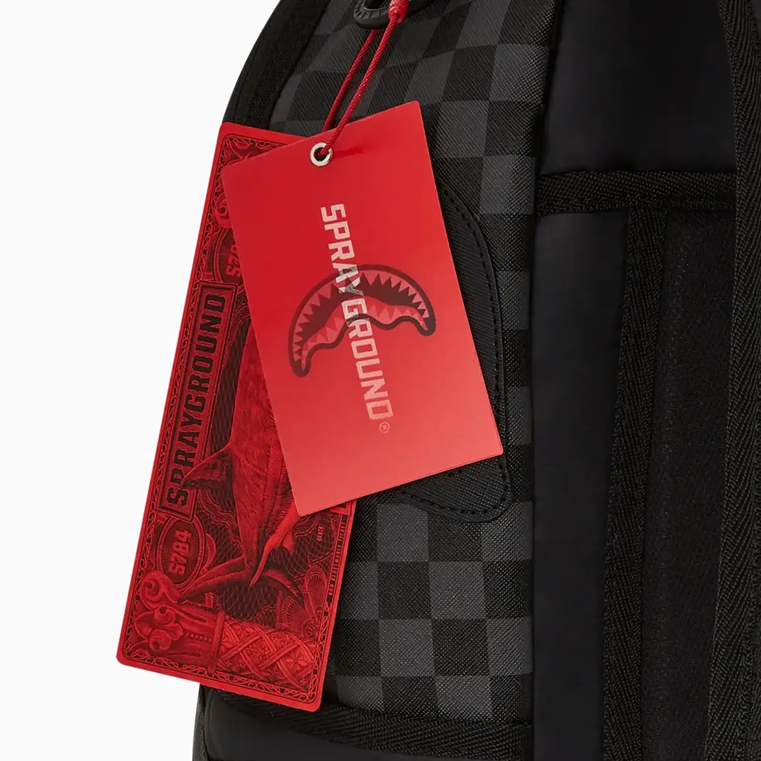 Black Puffer Check Backpack Sprayground - Tops and Bottoms USA
