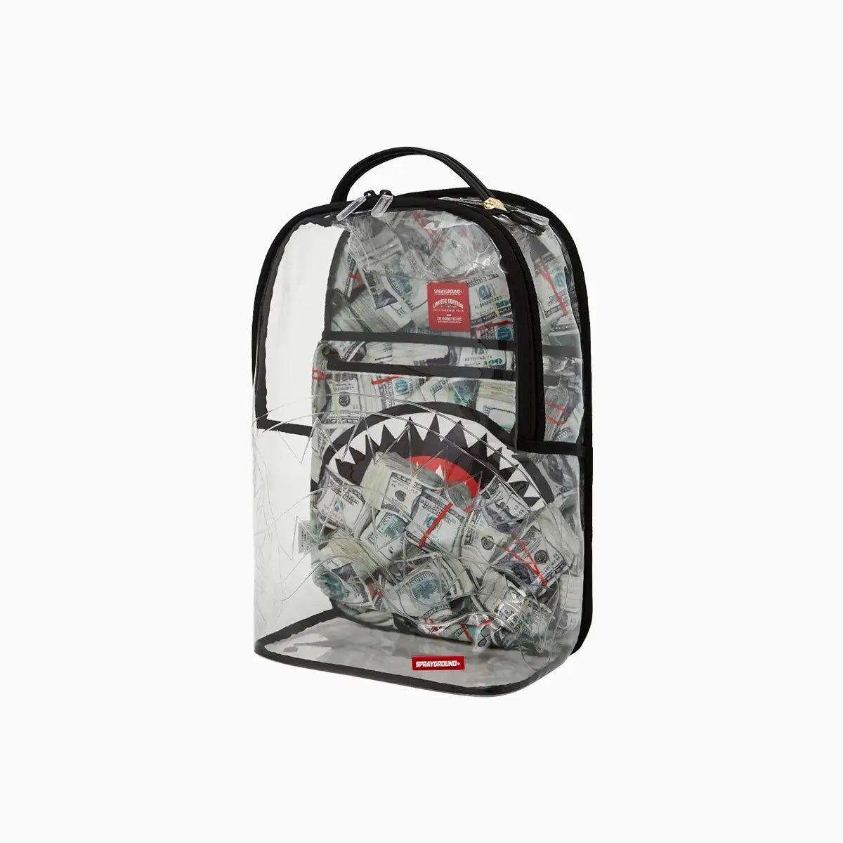 Clear Backpack - Money Chomp Sprayground - Tops and Bottoms USA