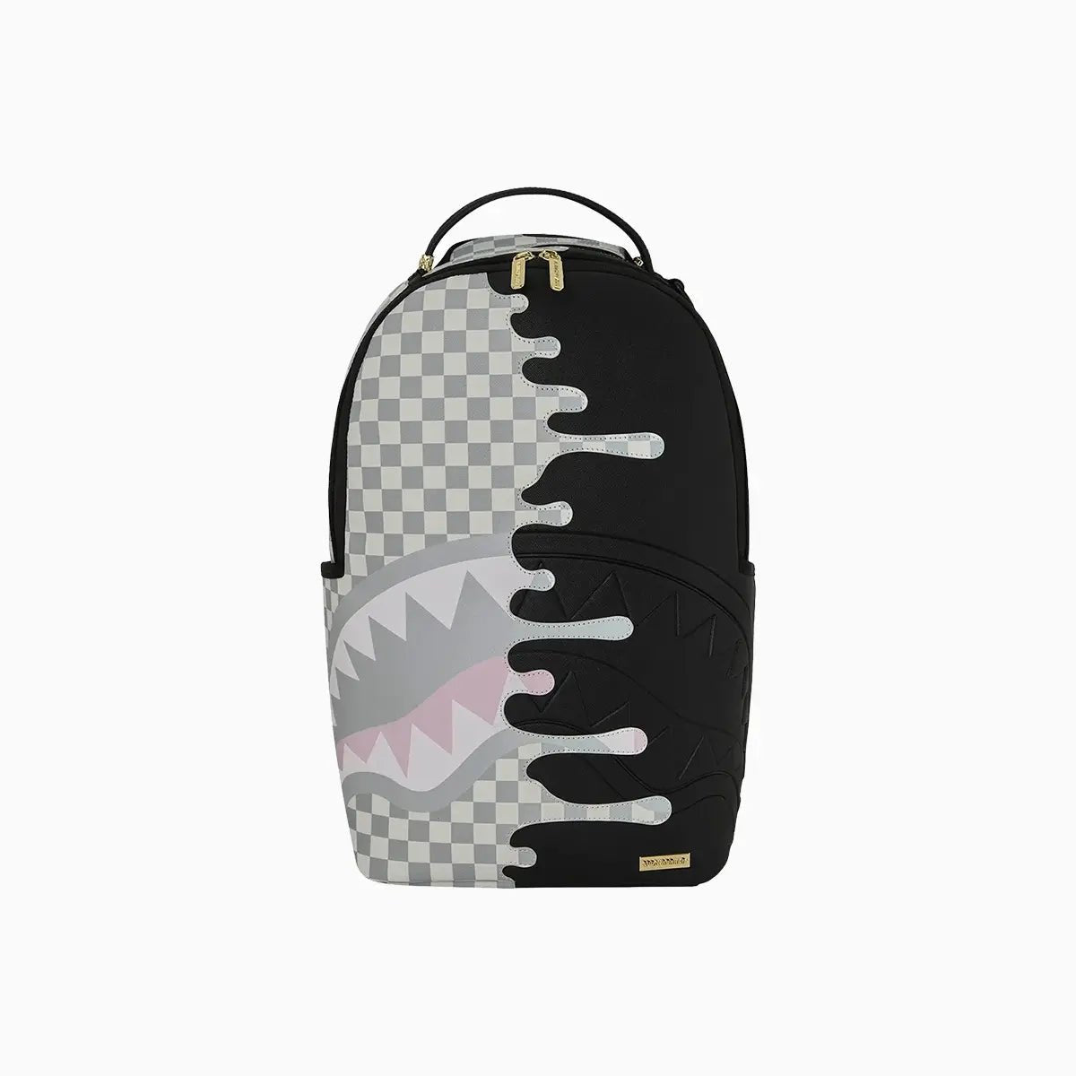 Cream Check Side Drip Backpack Sprayground - Tops and Bottoms USA