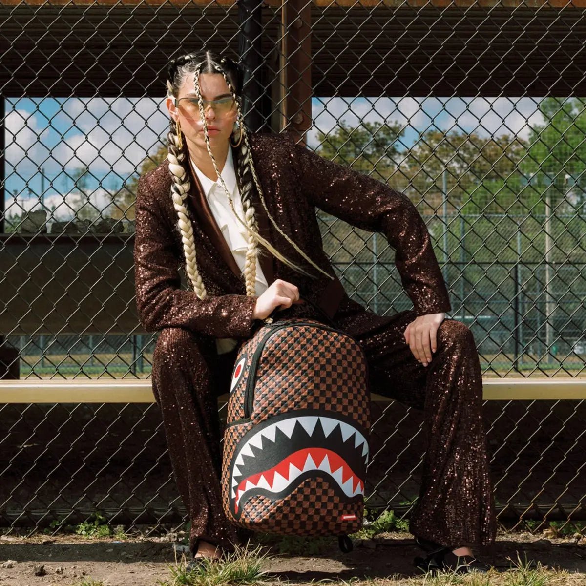Crown Jewel Sharks In Paris Backpack Sprayground - Tops and Bottoms USA