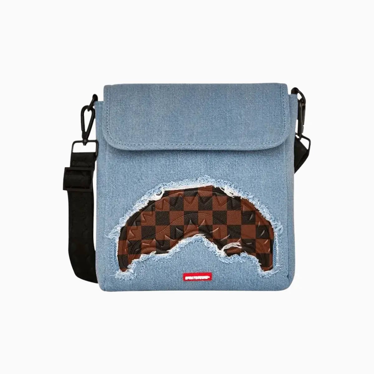 Denim Shark Messenger Sling Sprayground - Tops and Bottoms USA