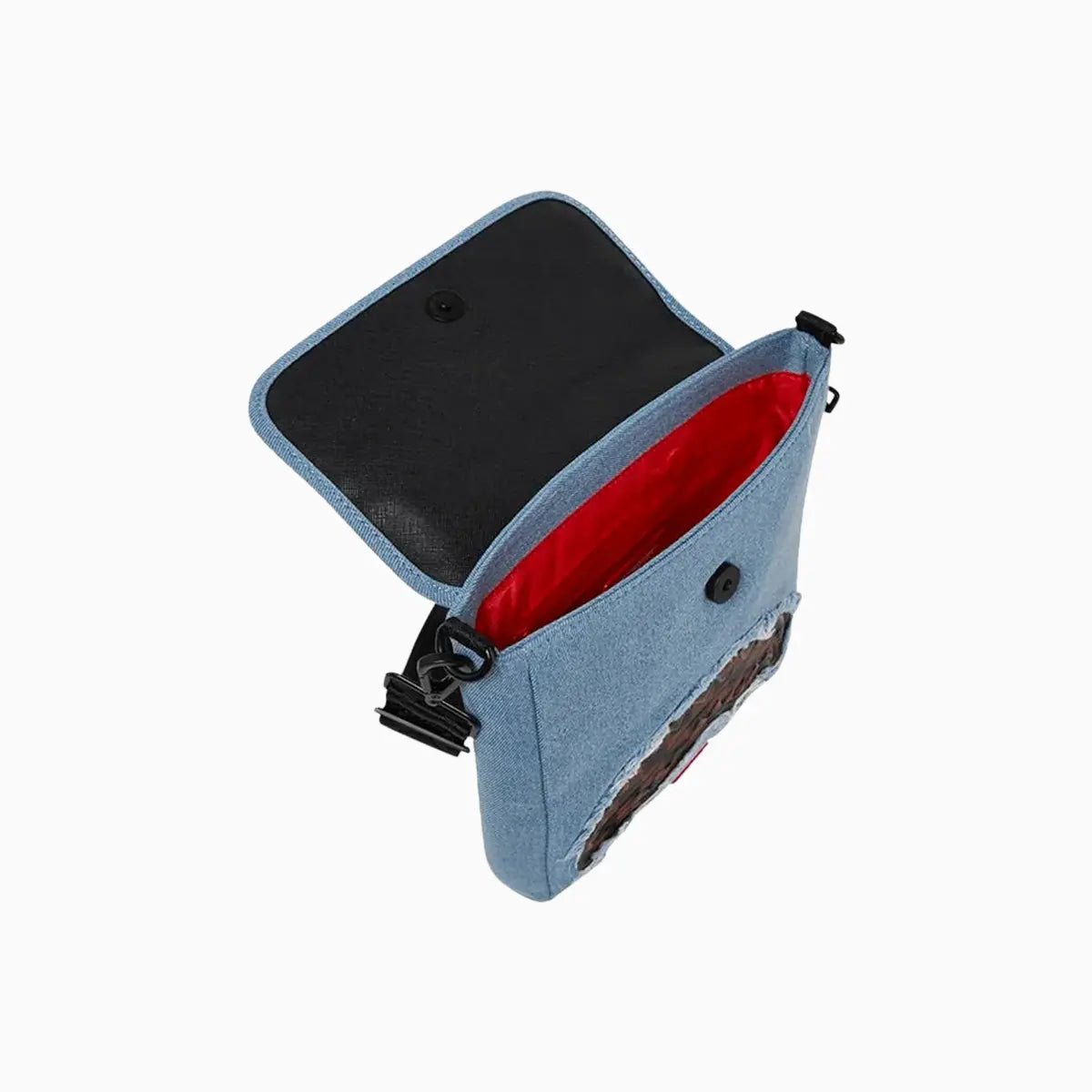 Denim Shark Messenger Sling Sprayground - Tops and Bottoms USA