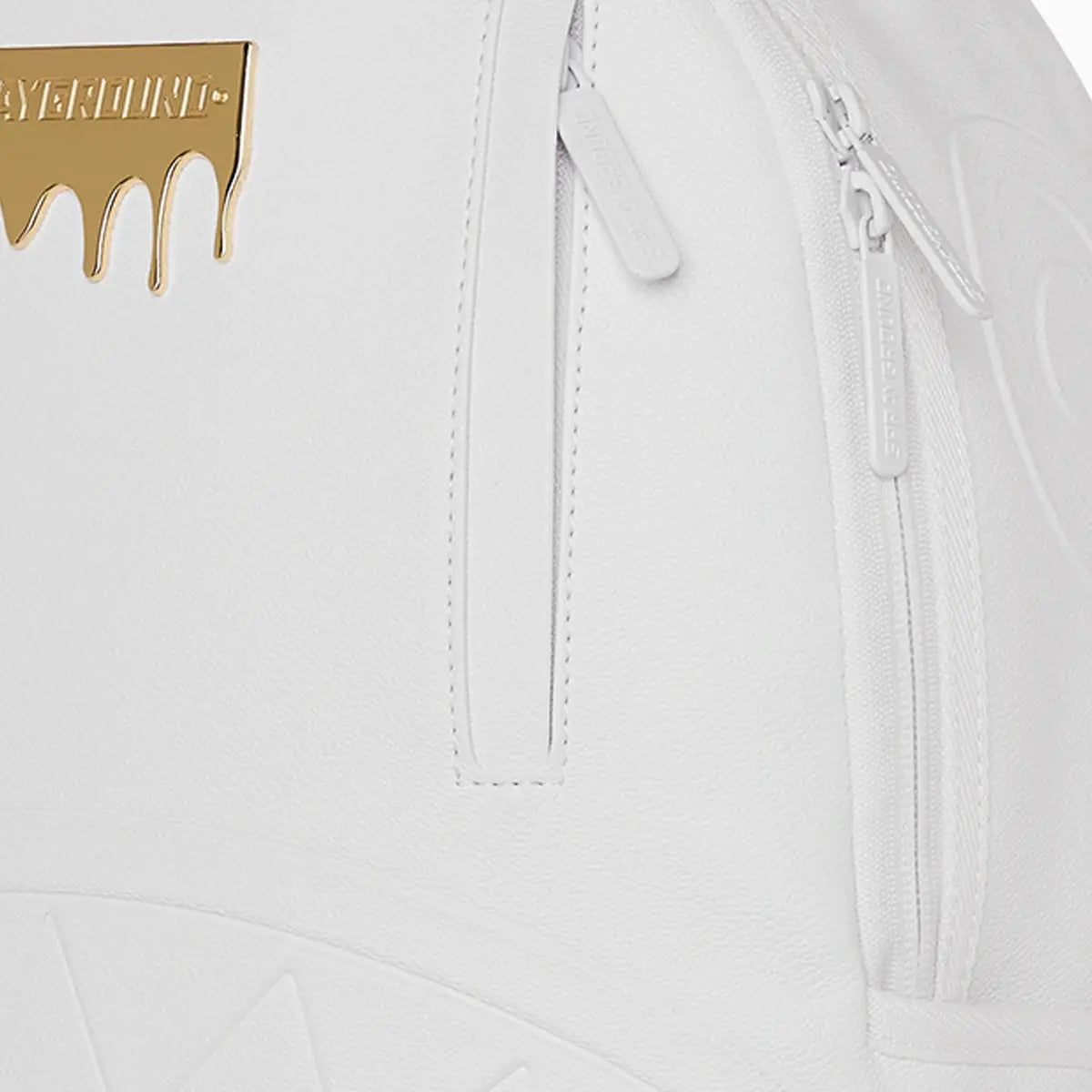Gold Brick Luxe White Backpack