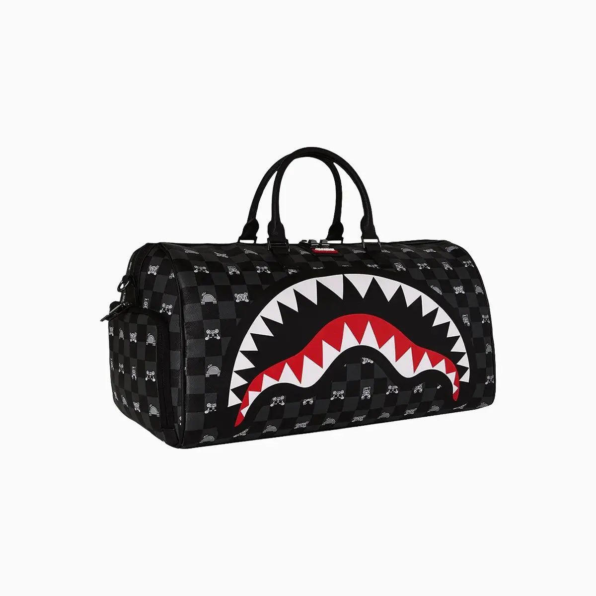 Gray Peeking Character Check Duffle Sprayground - Tops and Bottoms USA