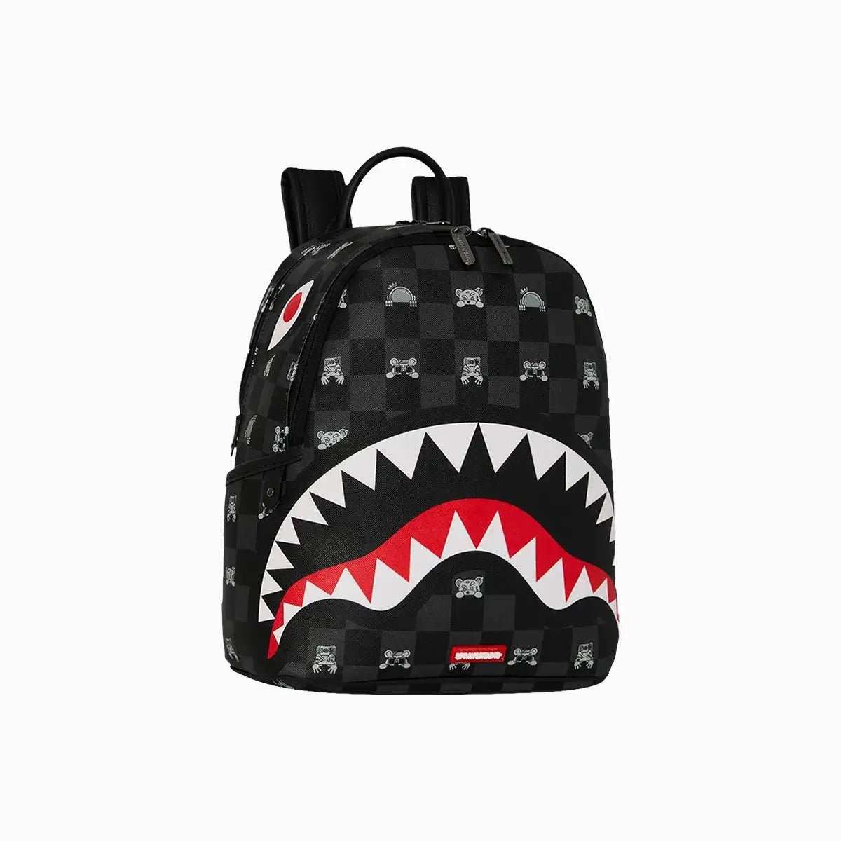 Gray Peeking Character Check Savage Backpack Sprayground - Tops and Bottoms USA