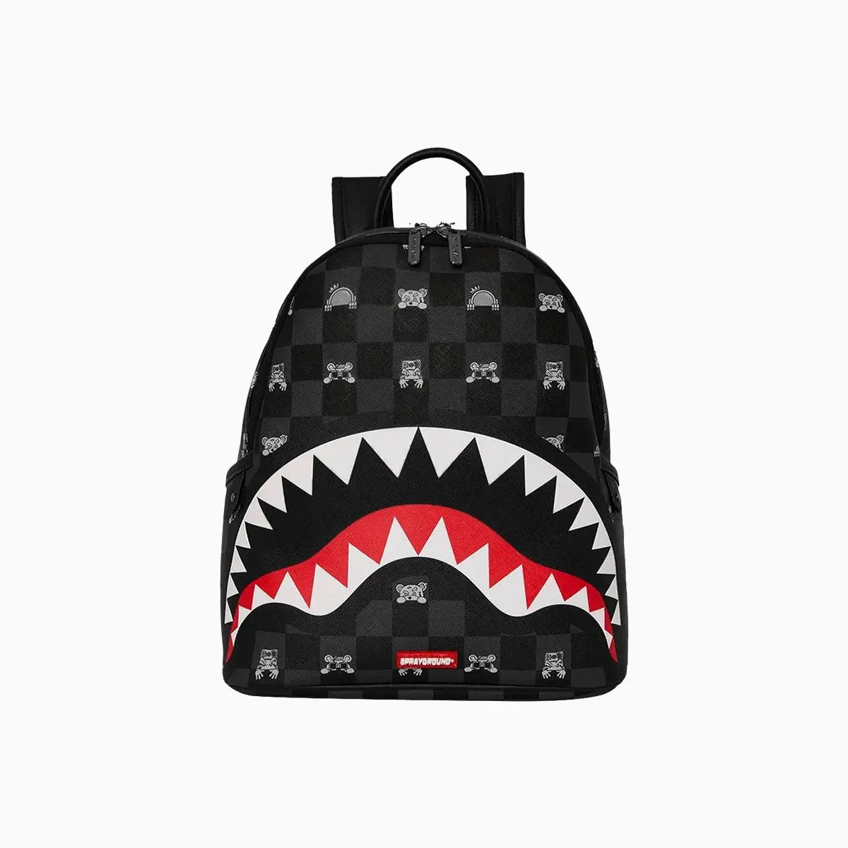 Gray Peeking Character Check Savage Backpack Sprayground - Tops and Bottoms USA