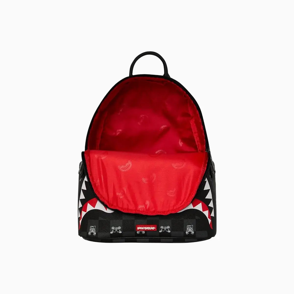 Gray Peeking Character Check Savage Backpack Sprayground - Tops and Bottoms USA