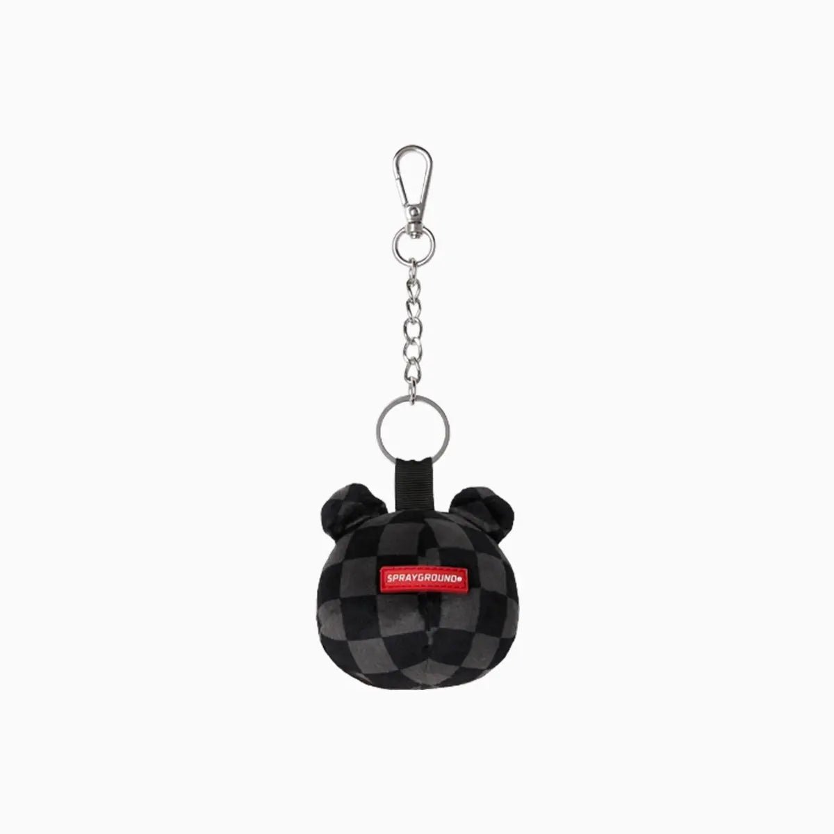Grey Checker Bear Head Keychain Sprayground - Tops and Bottoms USA