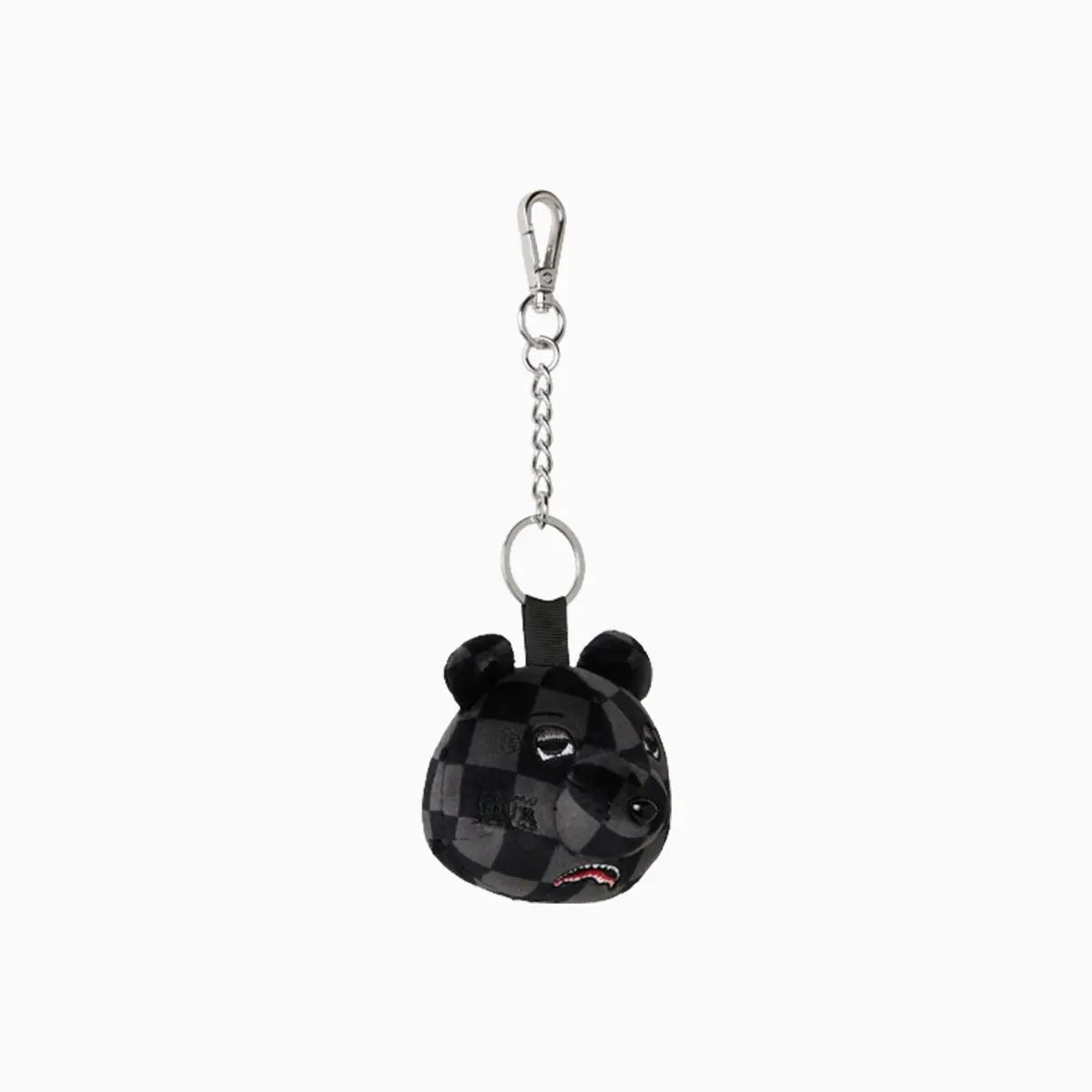 Grey Checker Bear Head Keychain Sprayground - Tops and Bottoms USA