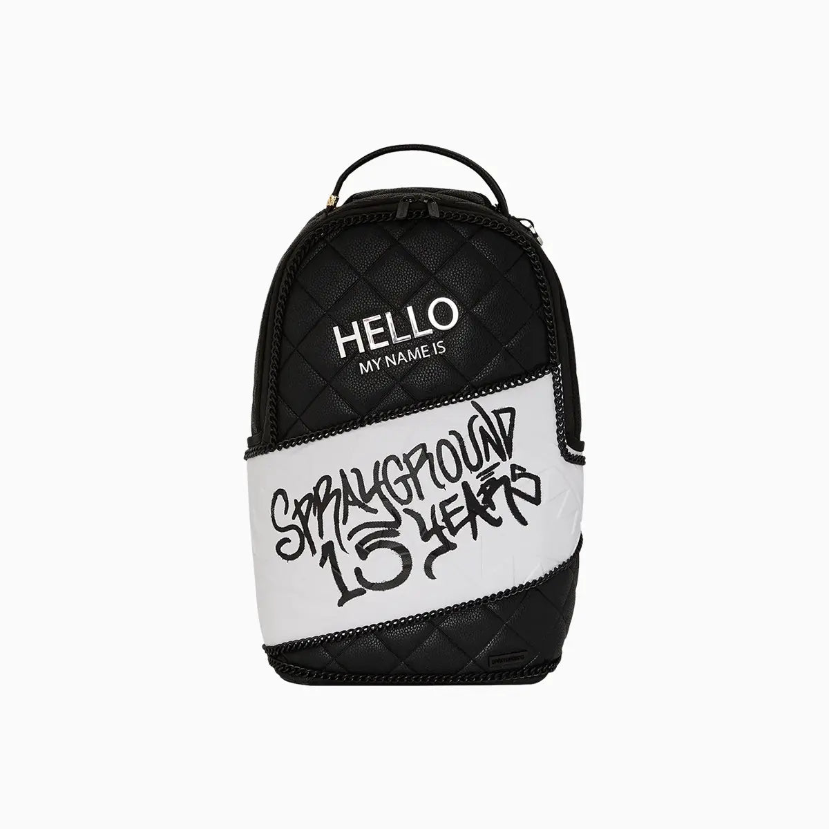 Sprayground Hello My Name Is 15 Years Quilted Backpack display picture 1