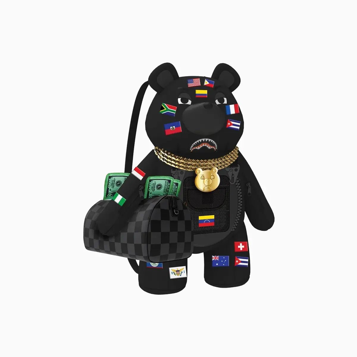 James Flags Bear Backpack Sprayground - Tops and Bottoms USA