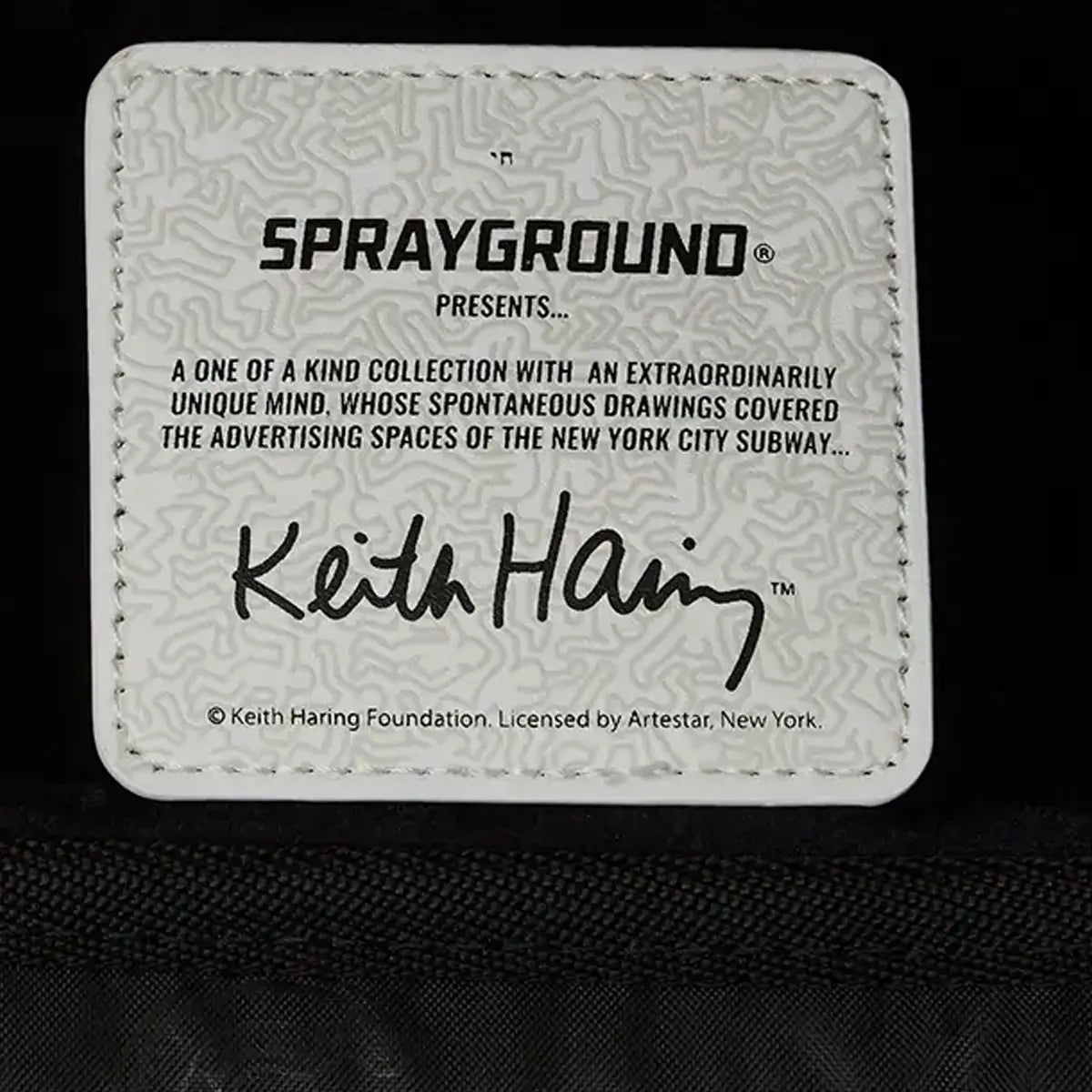 Keith Haring Embossed Shark Handbag Print Backpack