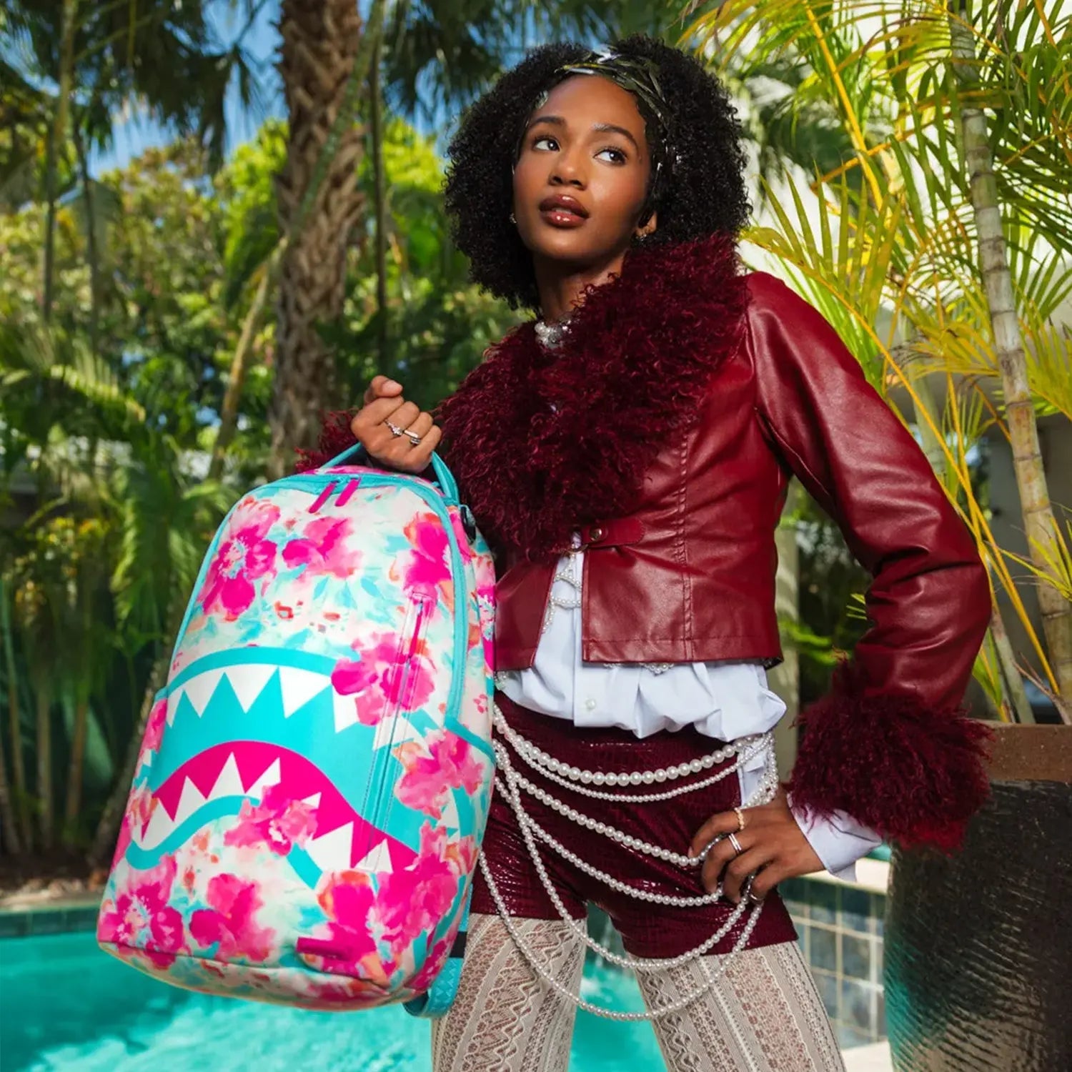 Miami Fresh Floral Dlxr Backpack Sprayground - Tops and Bottoms USA