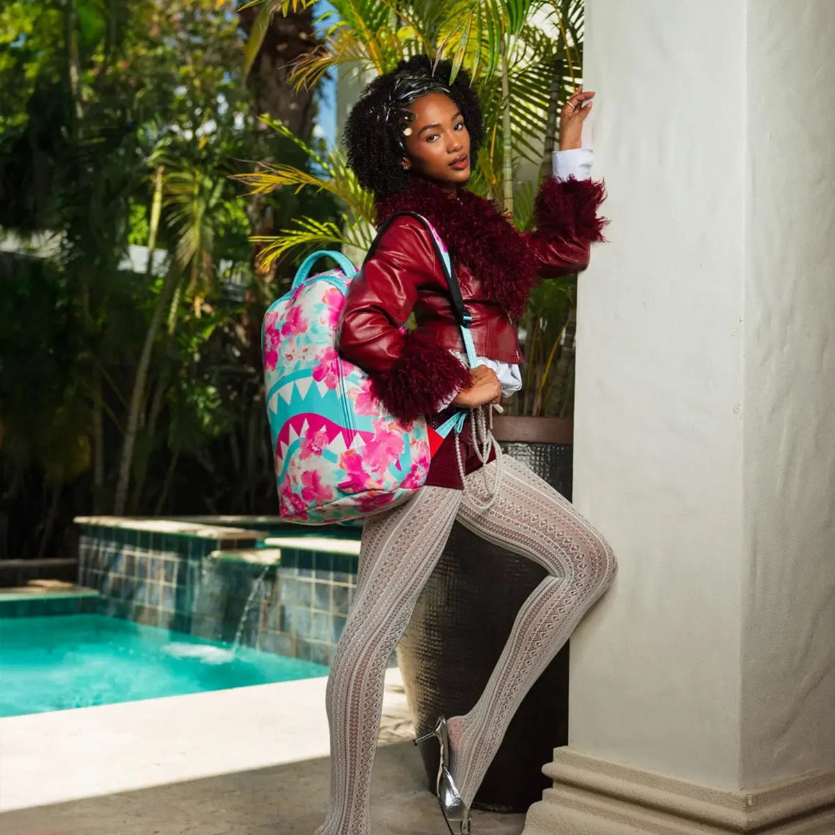 Miami Fresh Floral Dlxr Backpack Sprayground - Tops and Bottoms USA