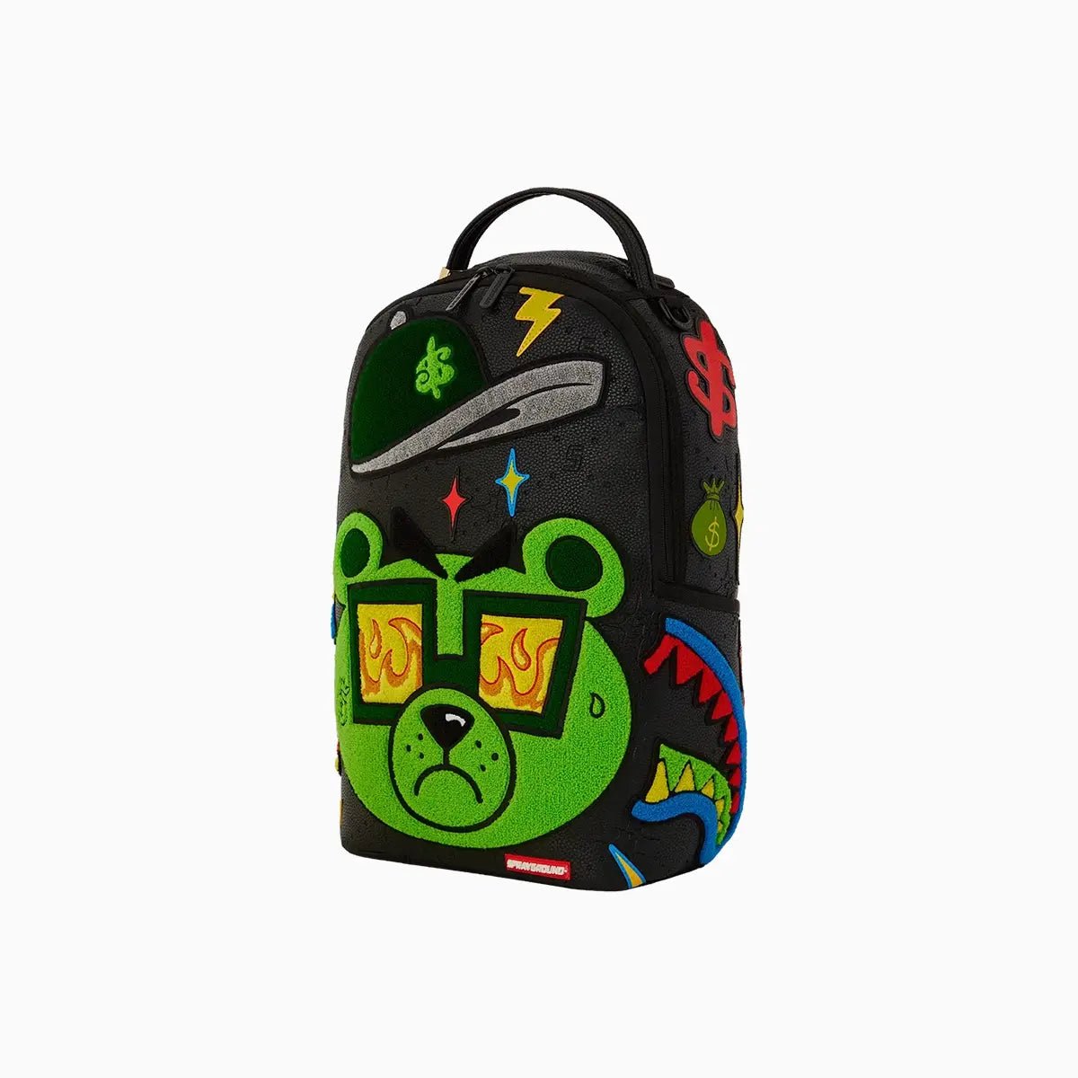sprayground-money-bear-mind-over-matter-dlxsv-backpack-b5705-blkgrn