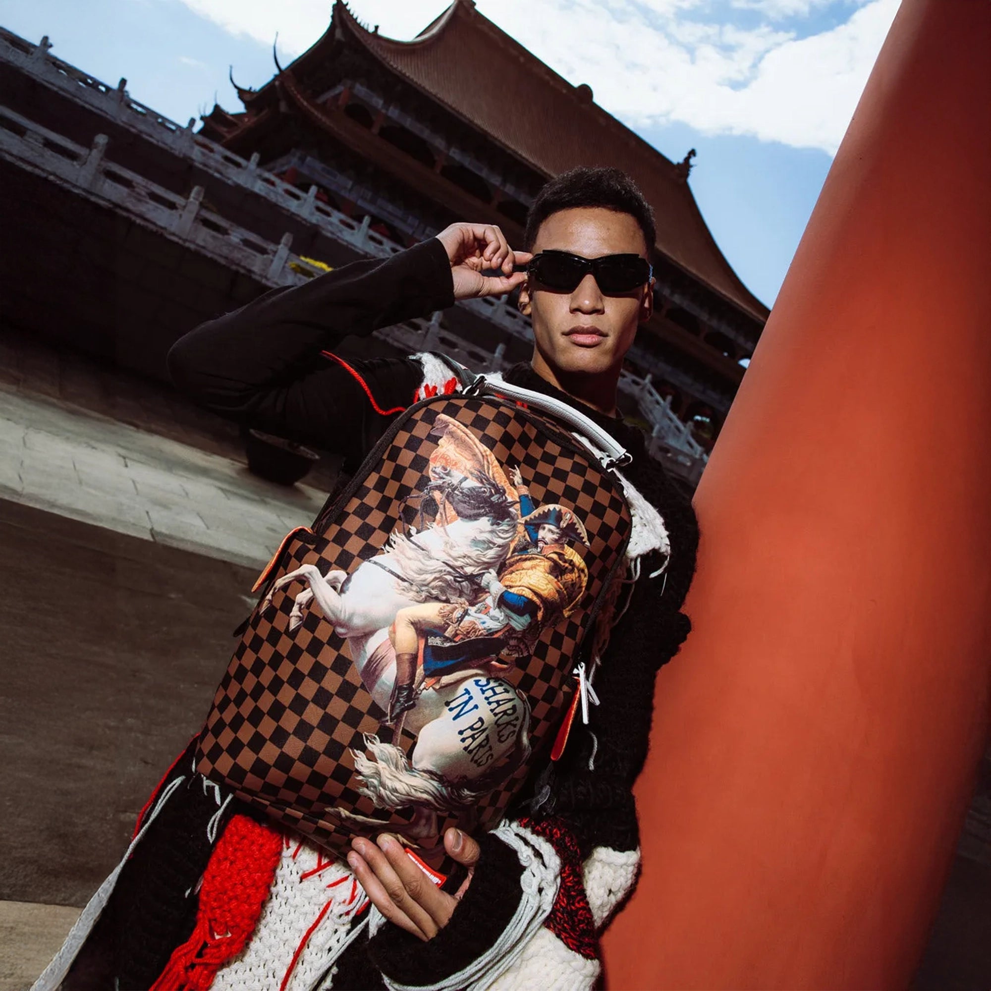 Napolean Sharks In Paris Backpack Sprayground - Tops and Bottoms USA