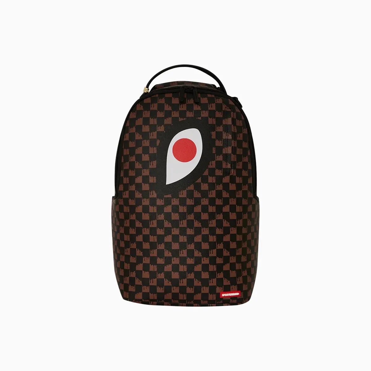 One Eye Brown Check Backpack Sprayground - Tops and Bottoms USA