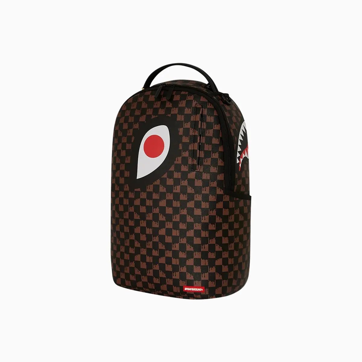 One Eye Brown Check Backpack Sprayground - Tops and Bottoms USA